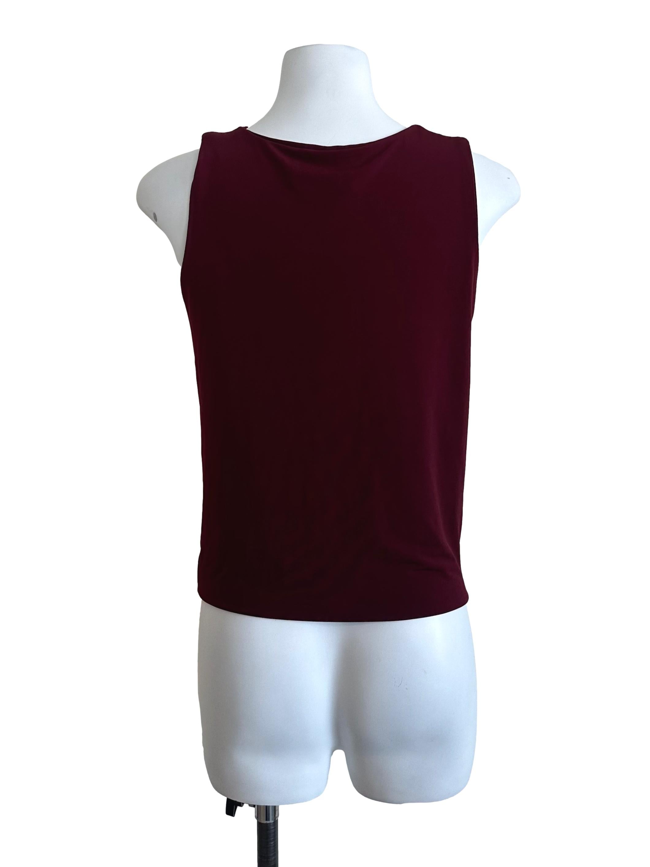 Maroon Red Cowl Neck Top