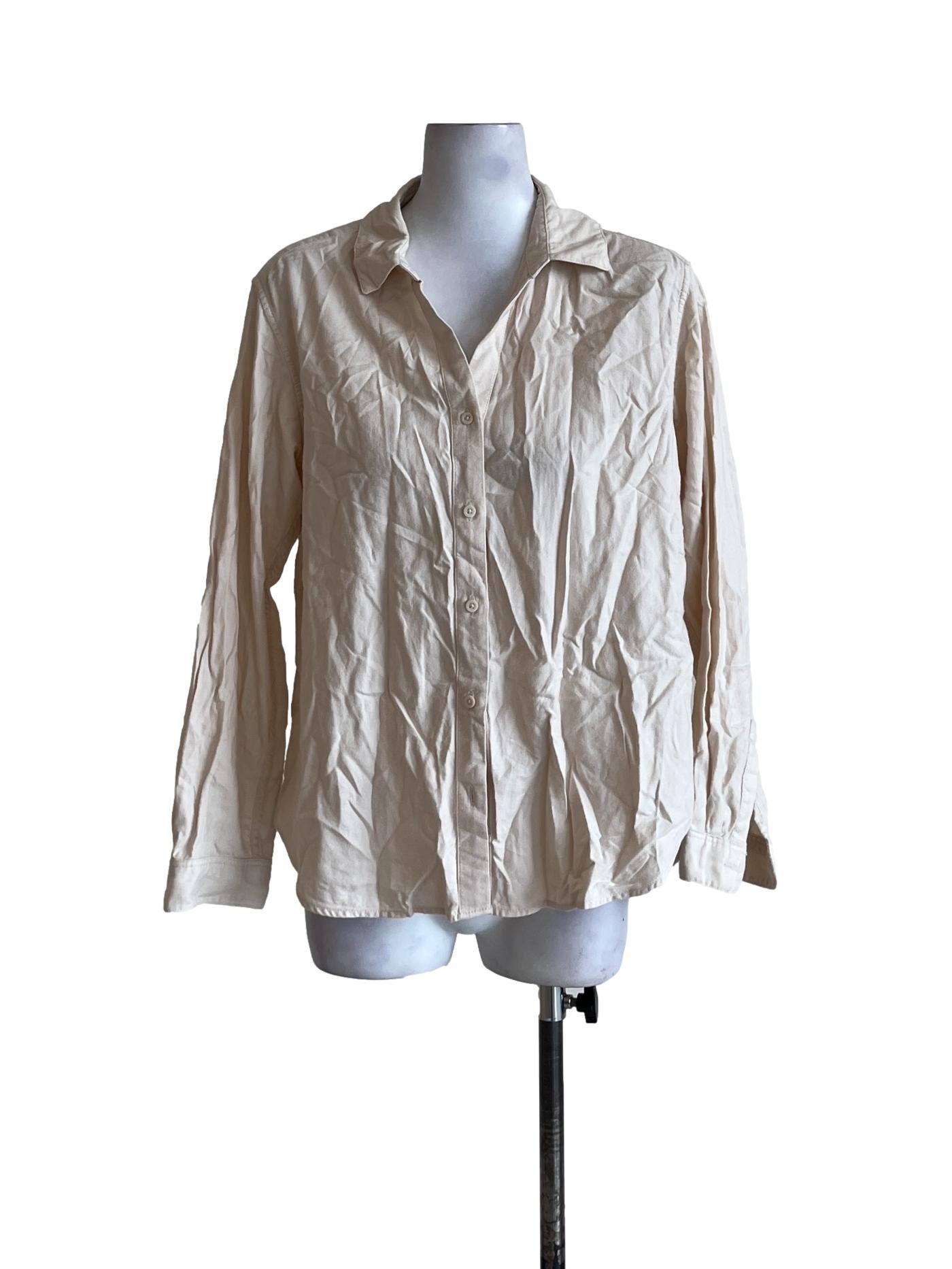 Parchment Beige Chiffon T-Shirt