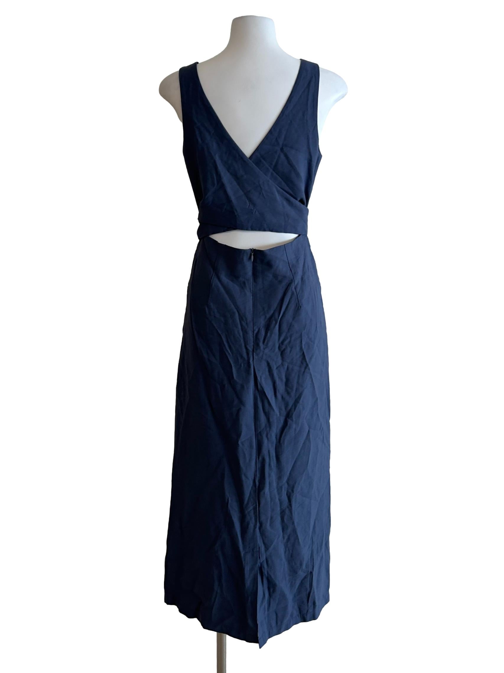 Steel Blue V-Neckline Jumpsuit