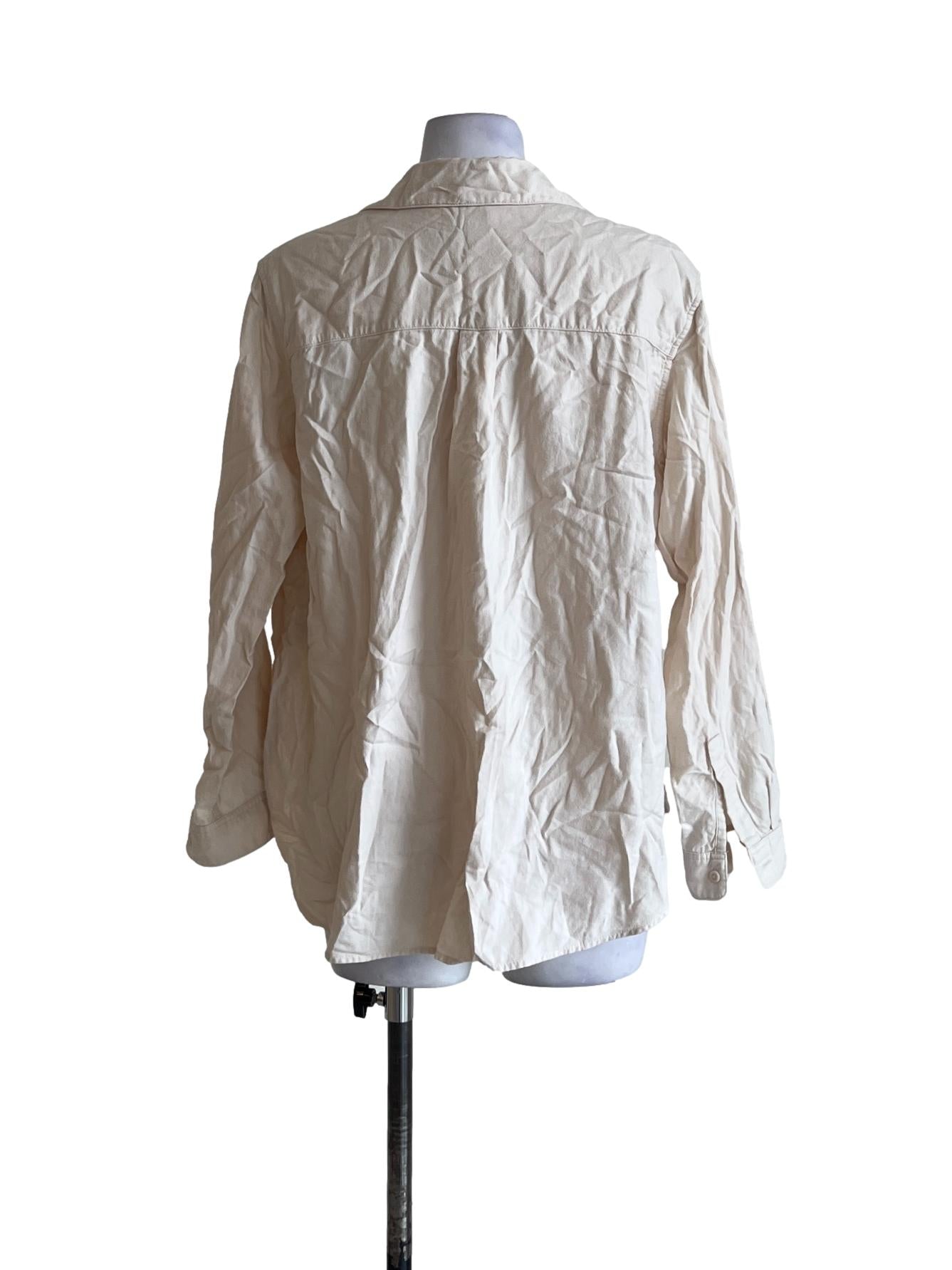 Parchment Beige Chiffon T-Shirt