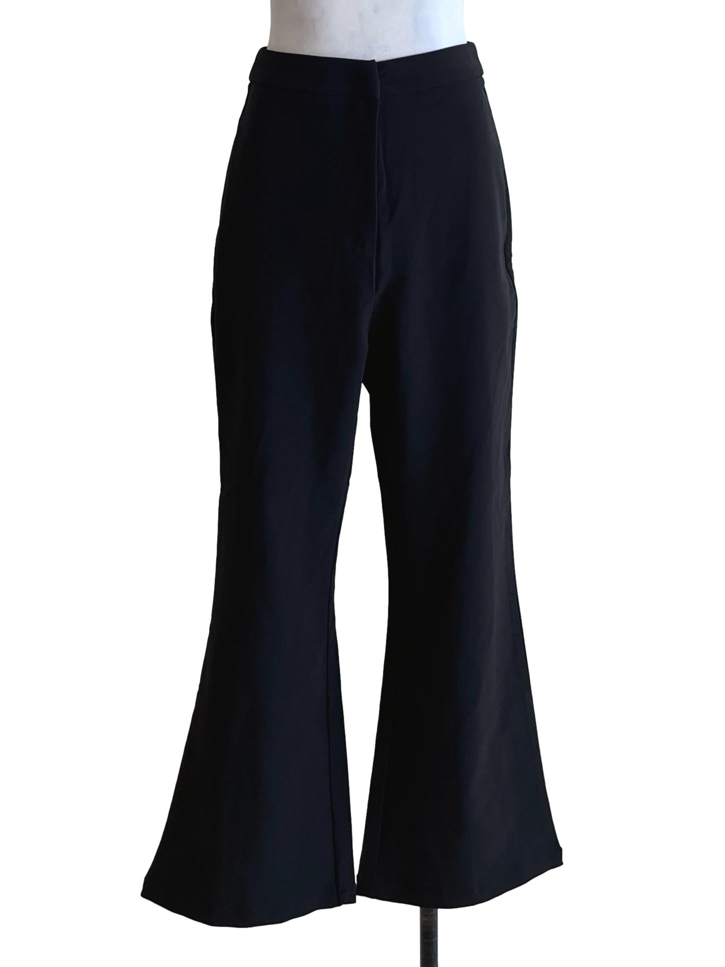 Black High-Waisted Formal Pants