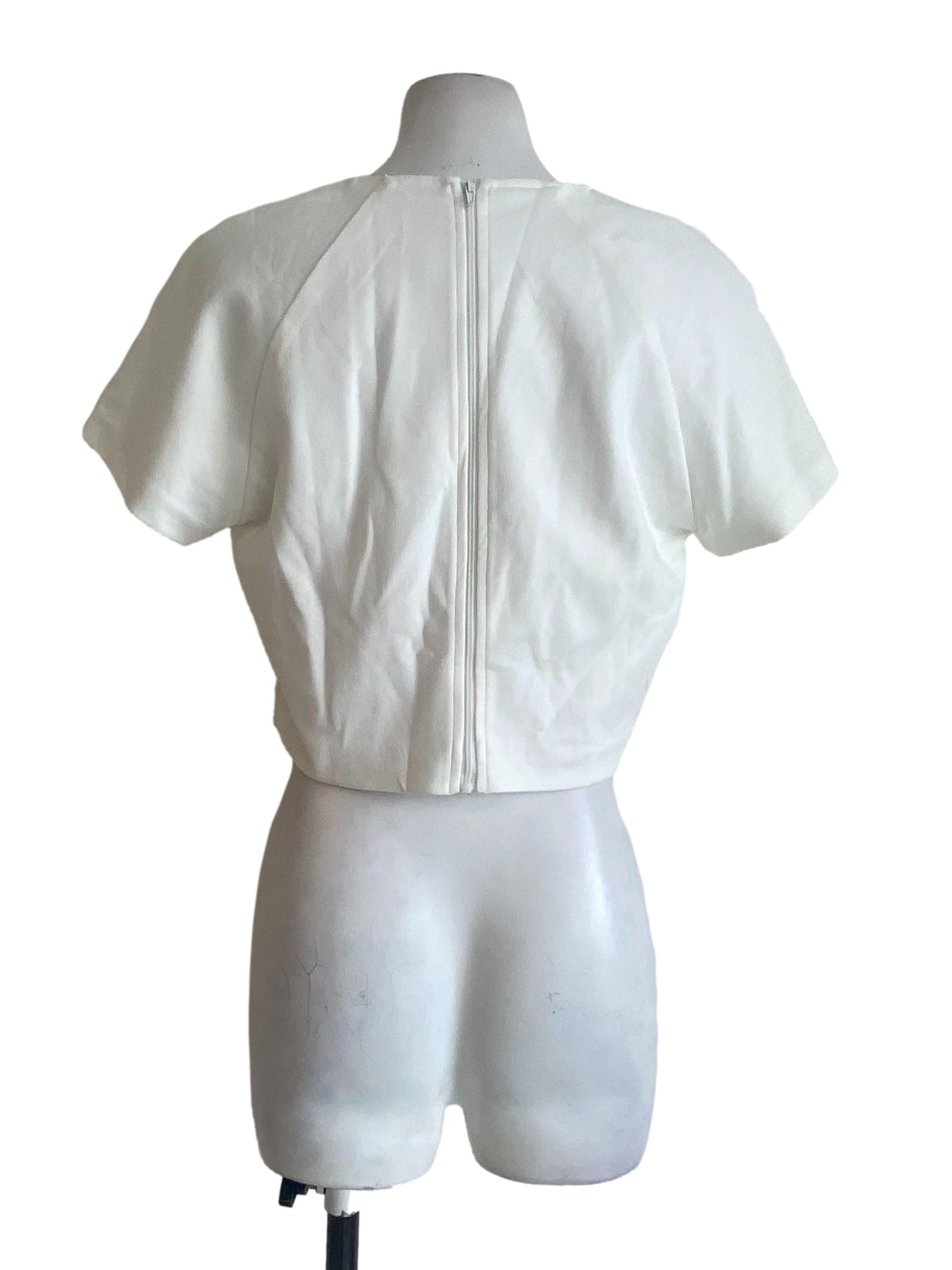 White Square Neck Crop Top