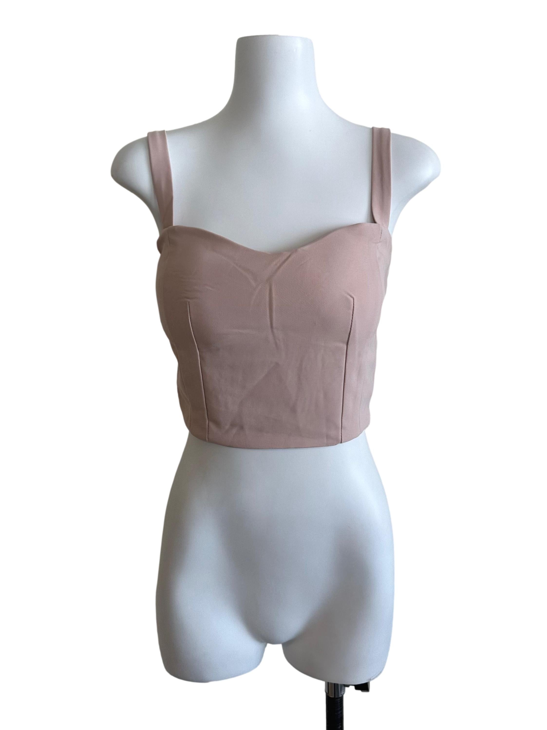 Ash Beige Sweetheart Fitted Top