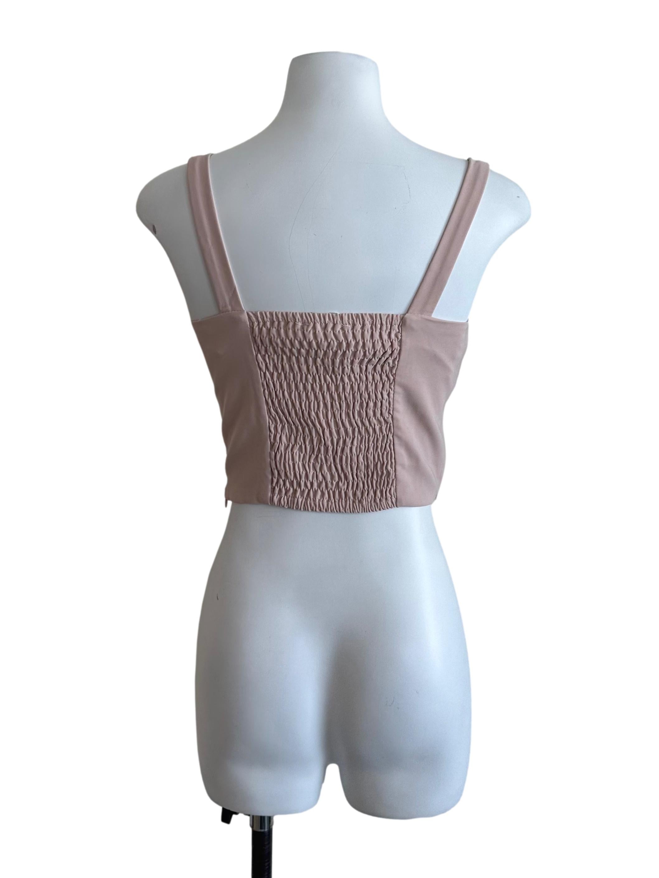 Ash Beige Sweetheart Fitted Top