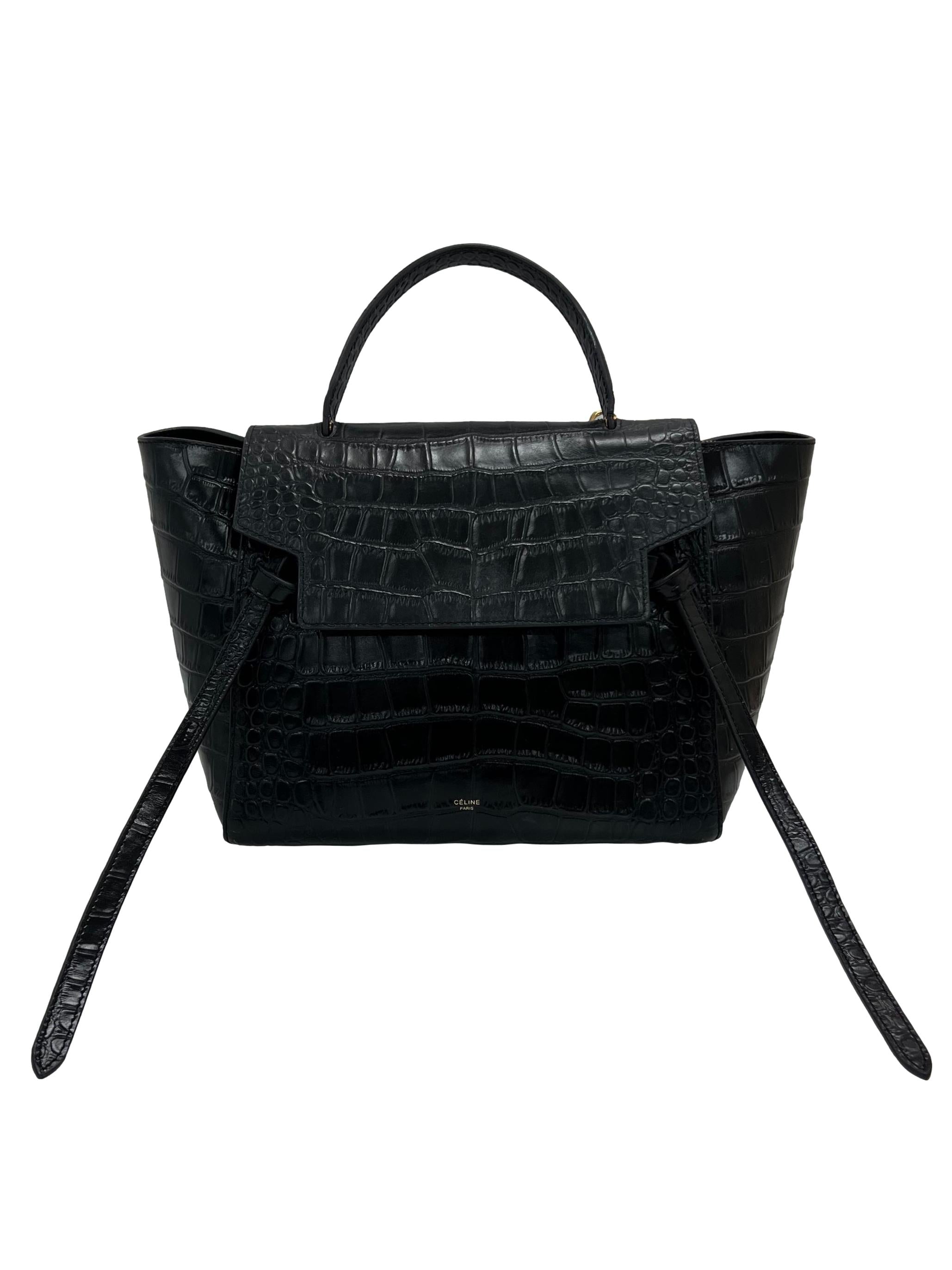 Black Drummed Calfskin Bag