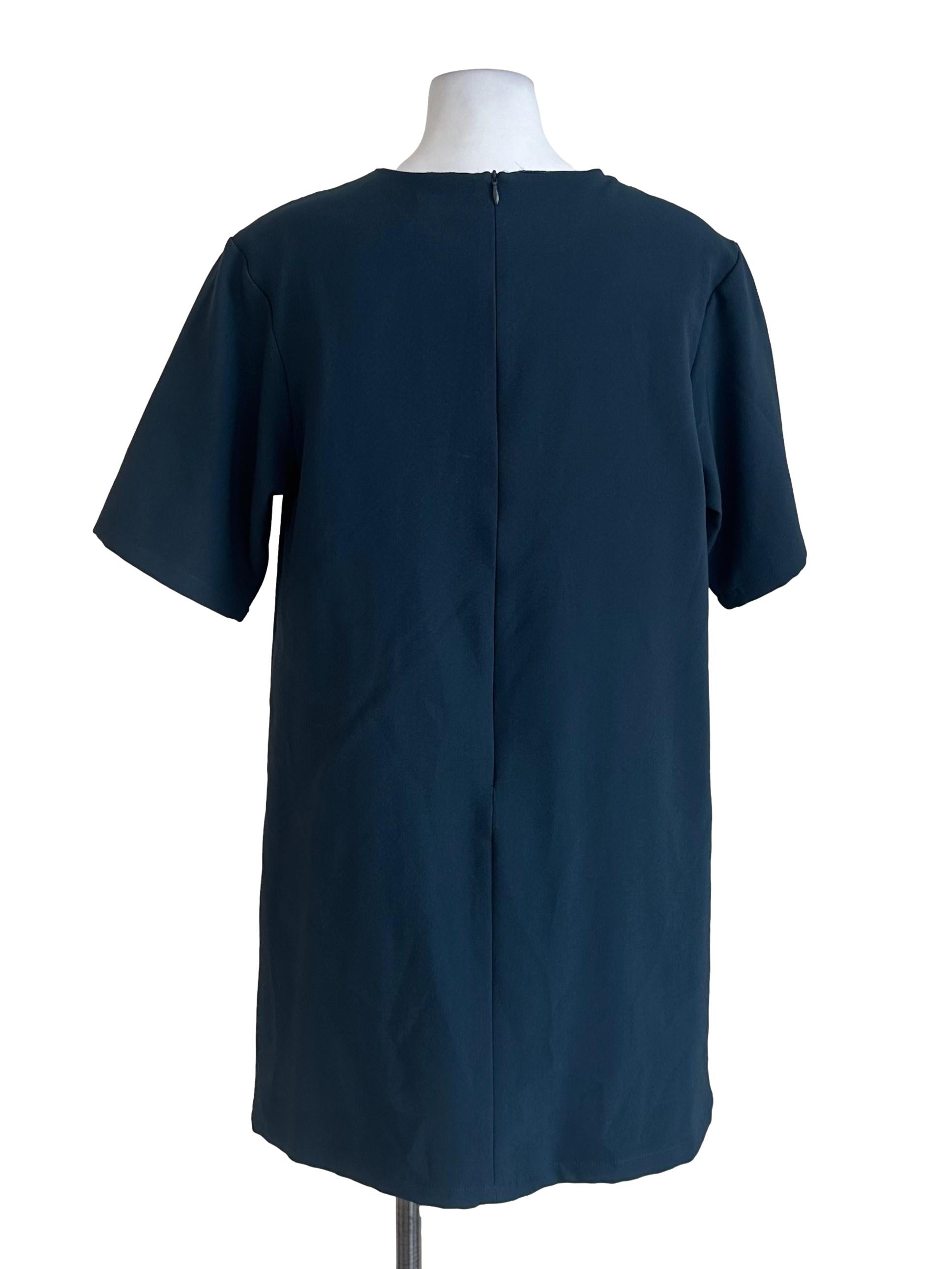 Teal Blue Plain Tee Dress