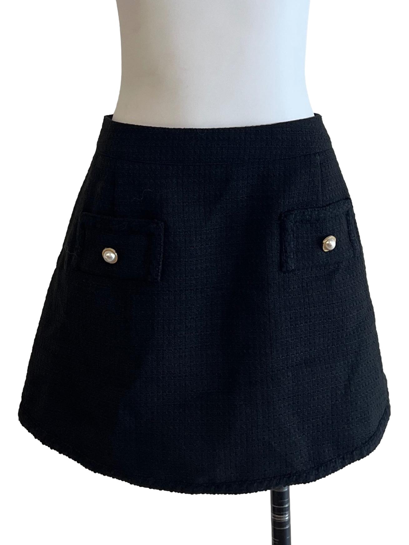 Pitch Black Tweed Skorts