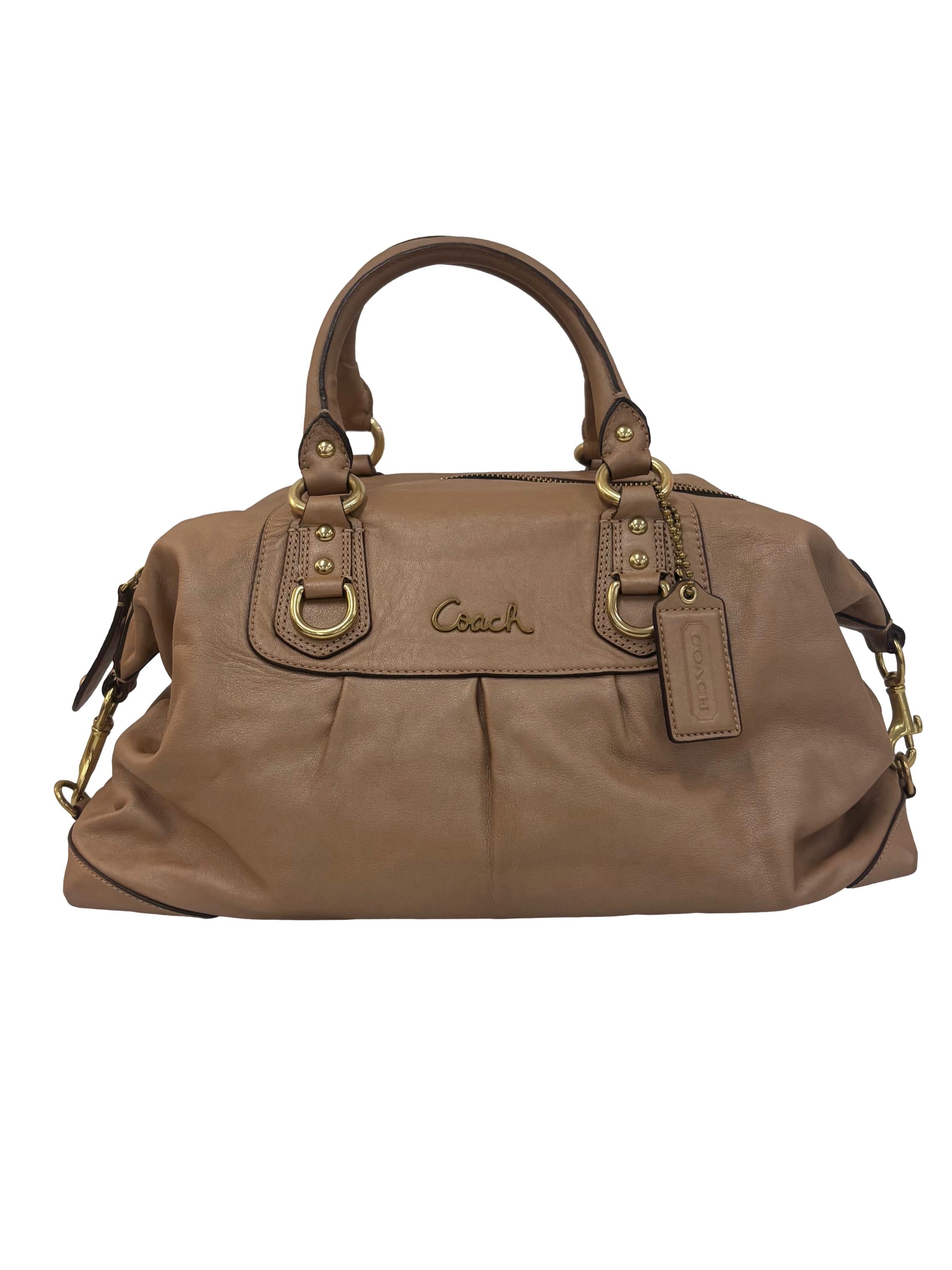 Tan Madison Sabrina Satchel Bag
