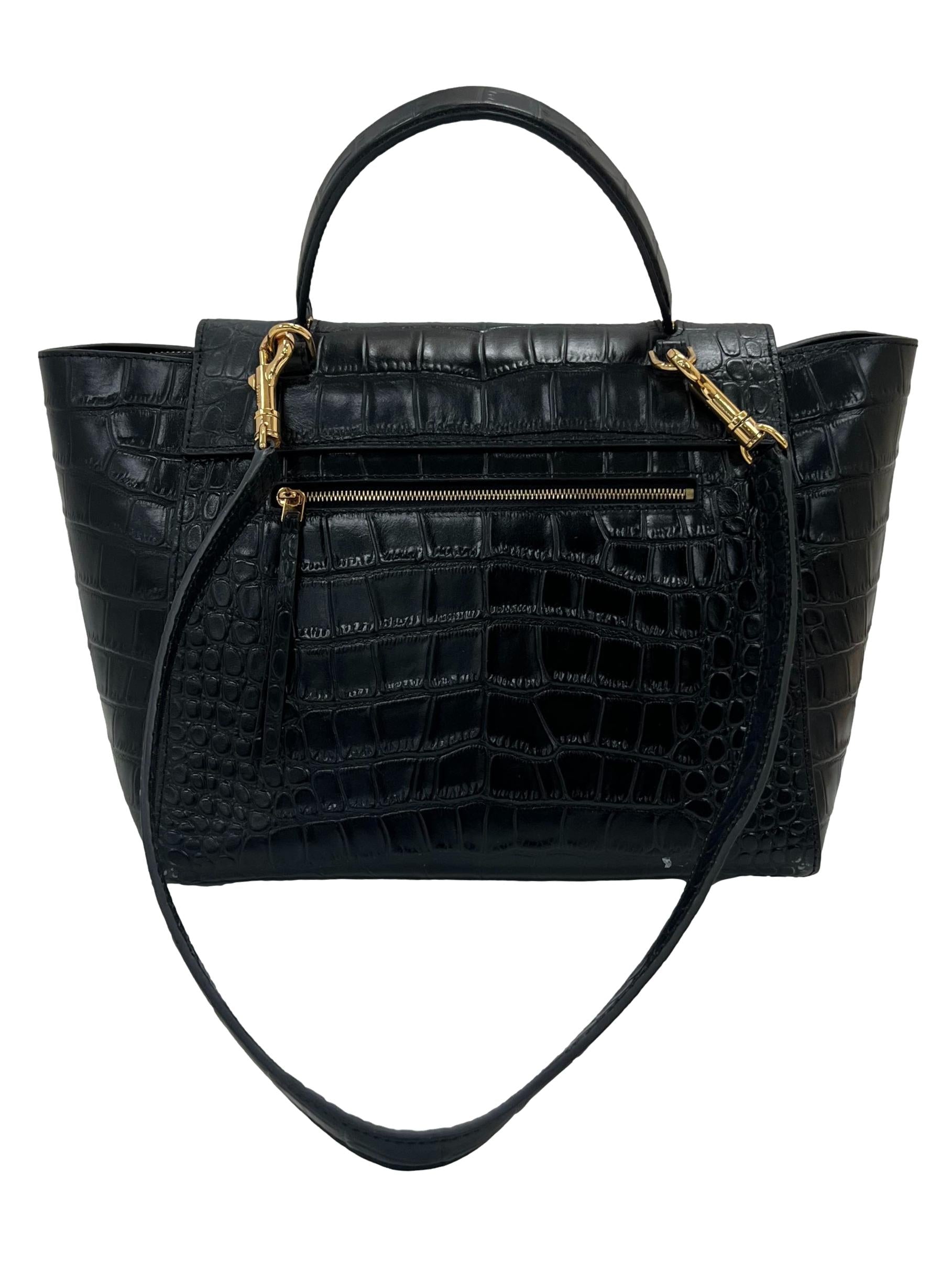 Black Drummed Calfskin Bag