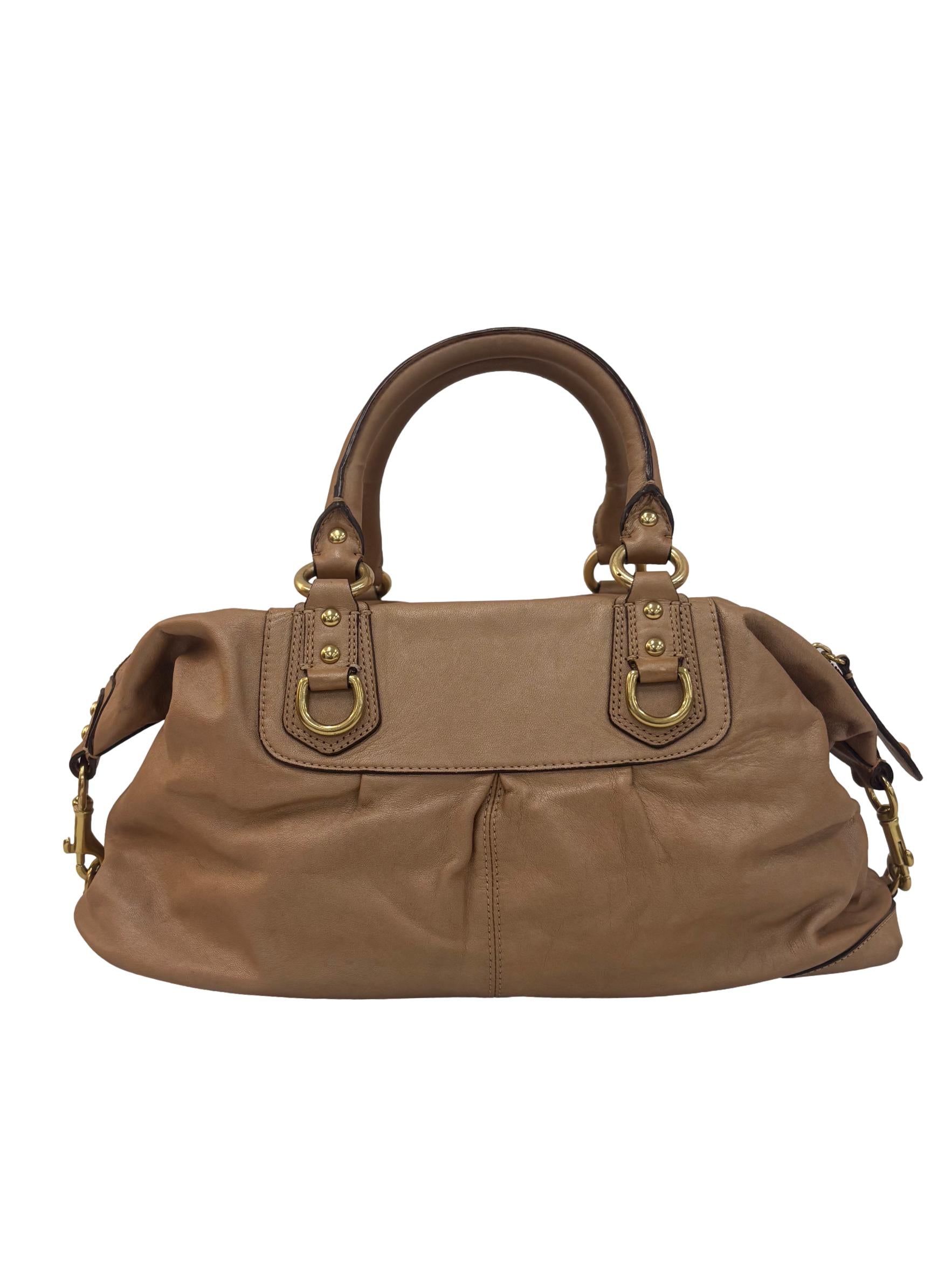 Tan Madison Sabrina Satchel Bag