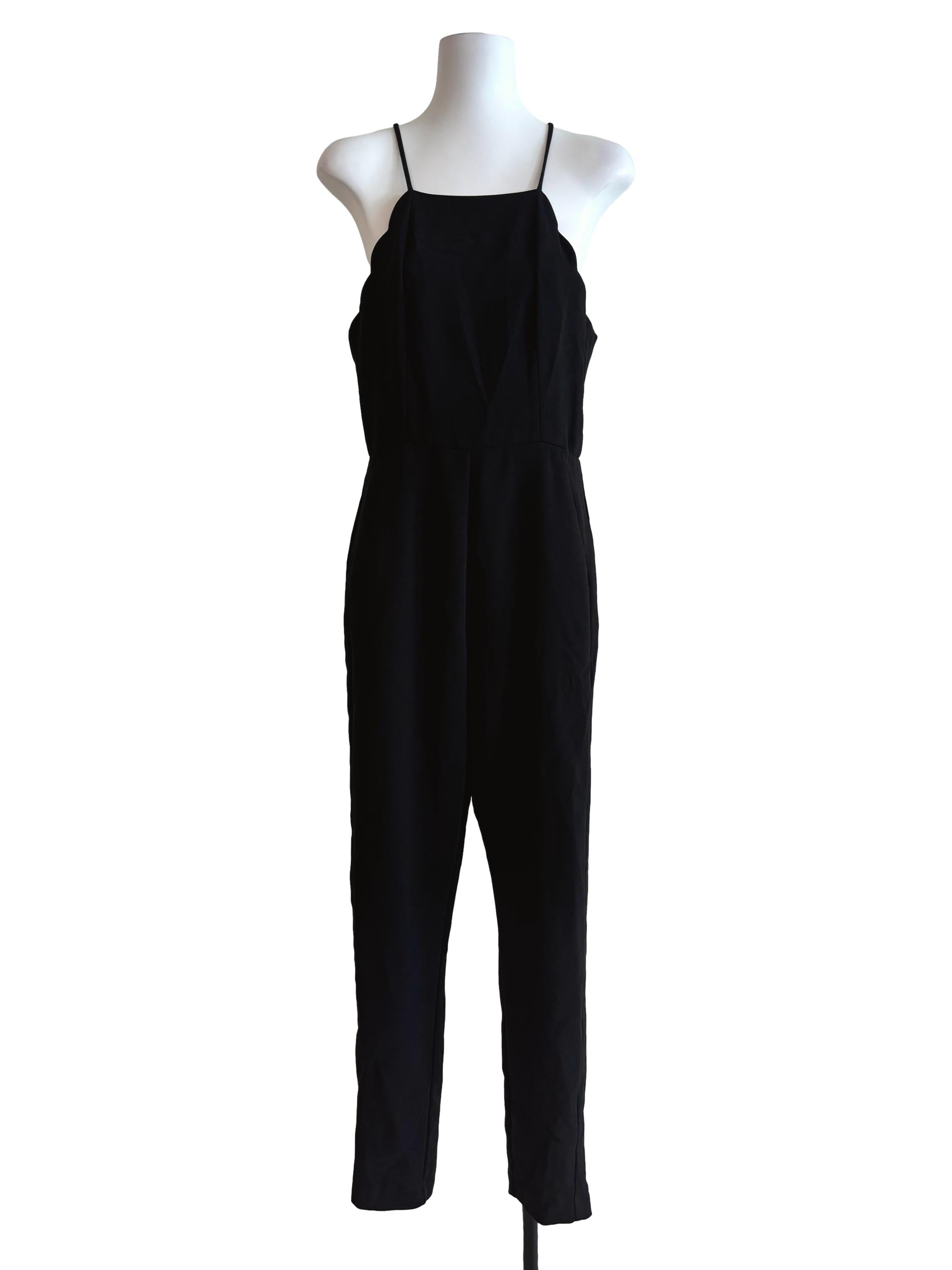 Slate Black Halter Slim Fit Jumpsuit