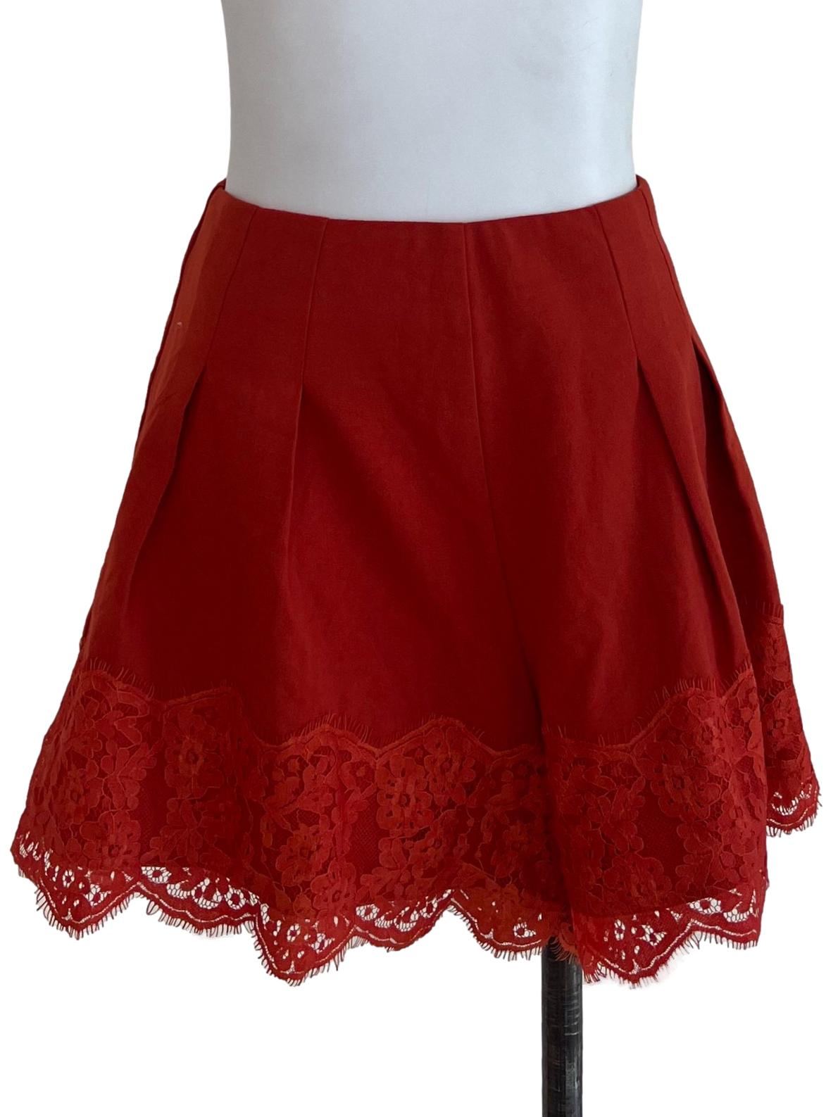 Orange Lace Short Pants