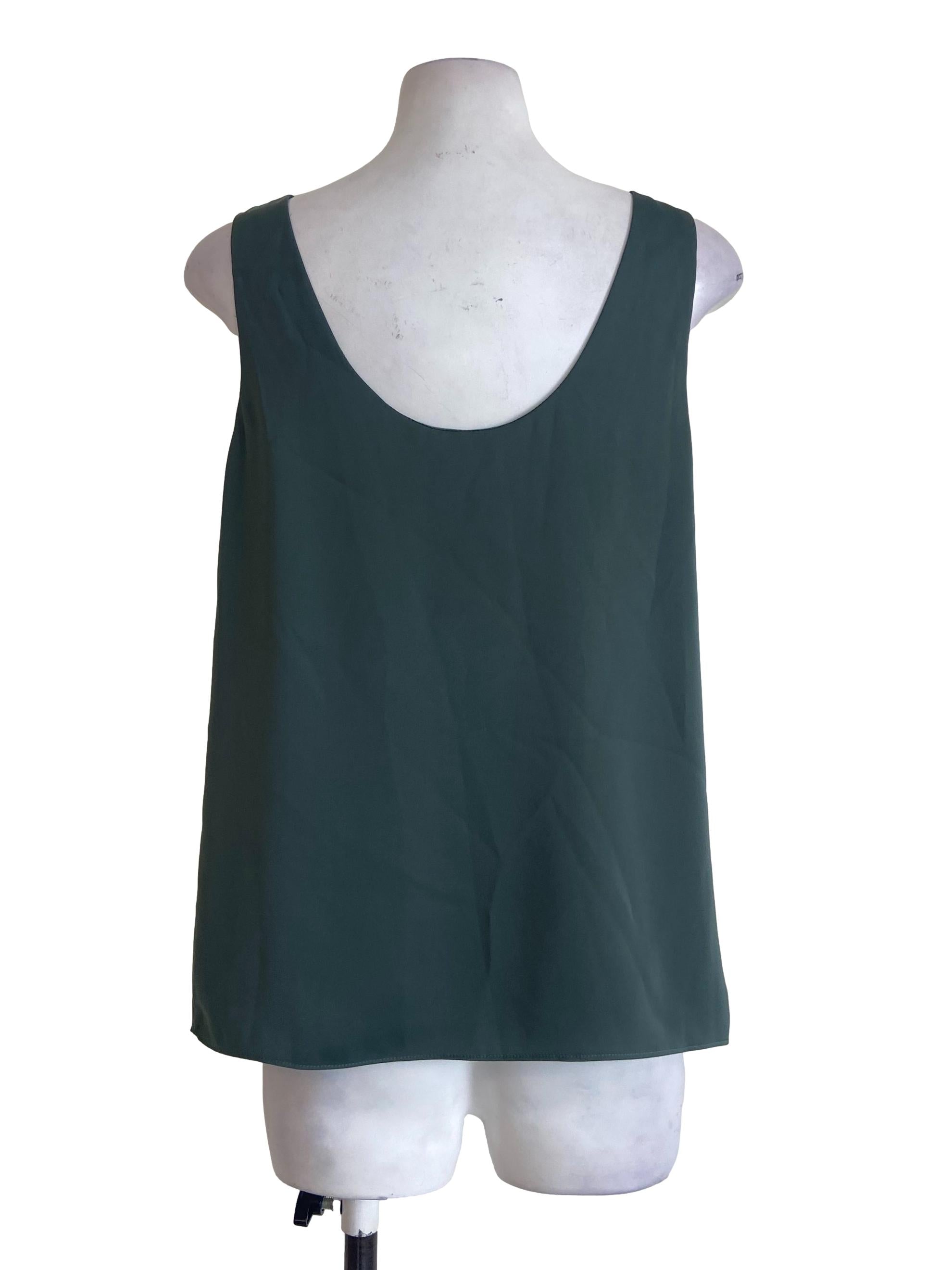 Crocodile Green Sleeveless Top LB