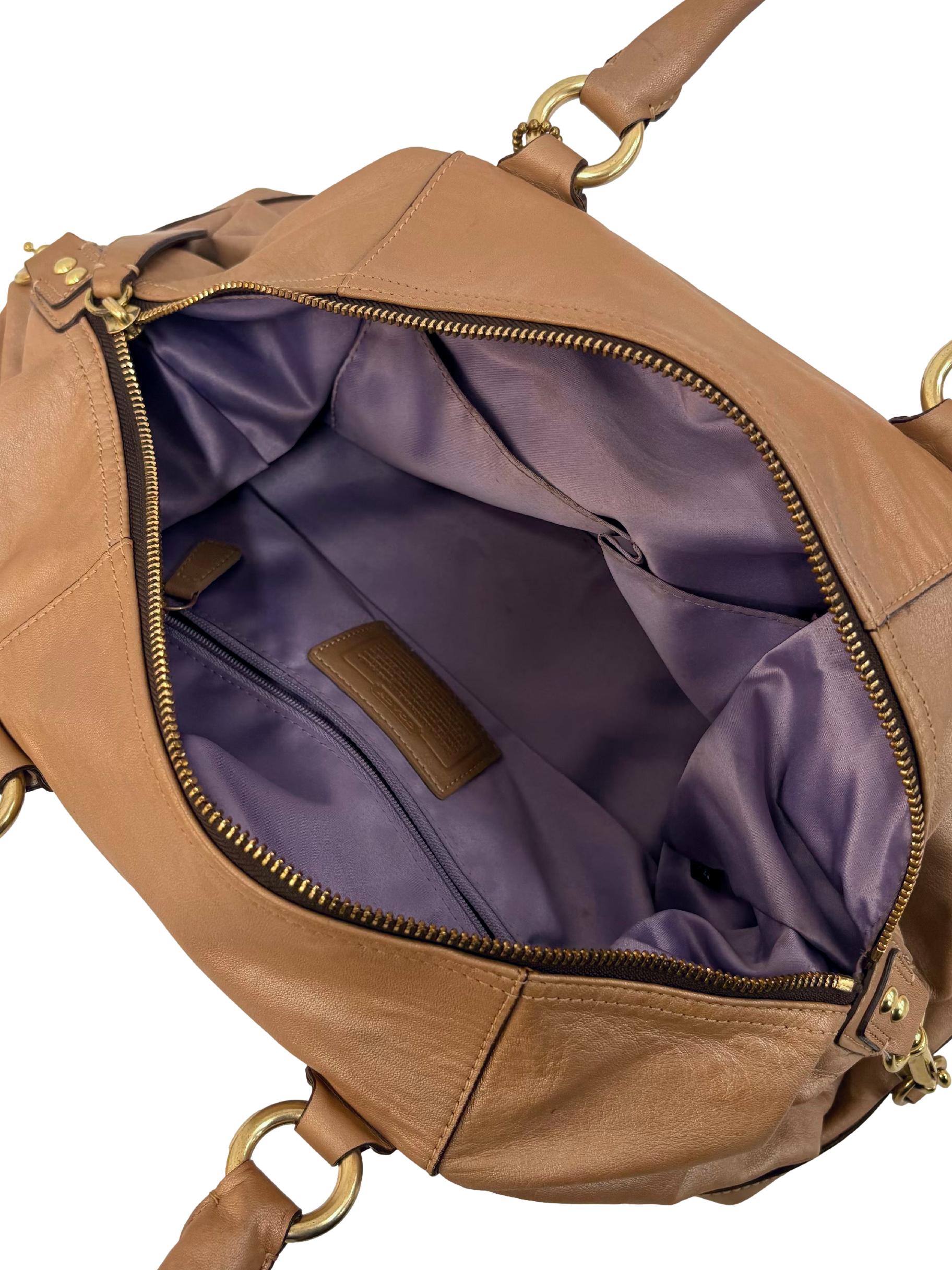 Tan Madison Sabrina Satchel Bag