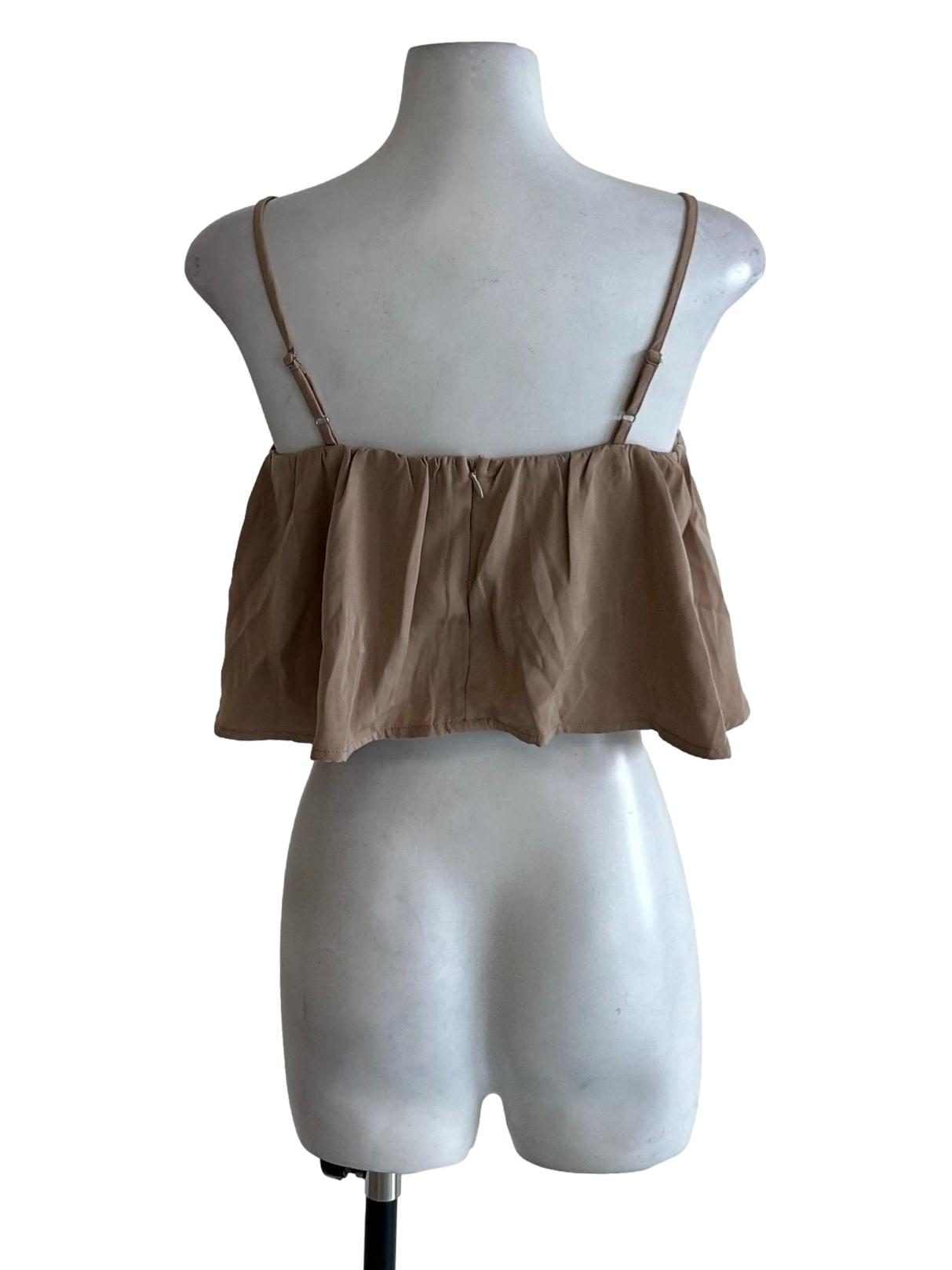 Biscuit Beige Cropped Cami Top