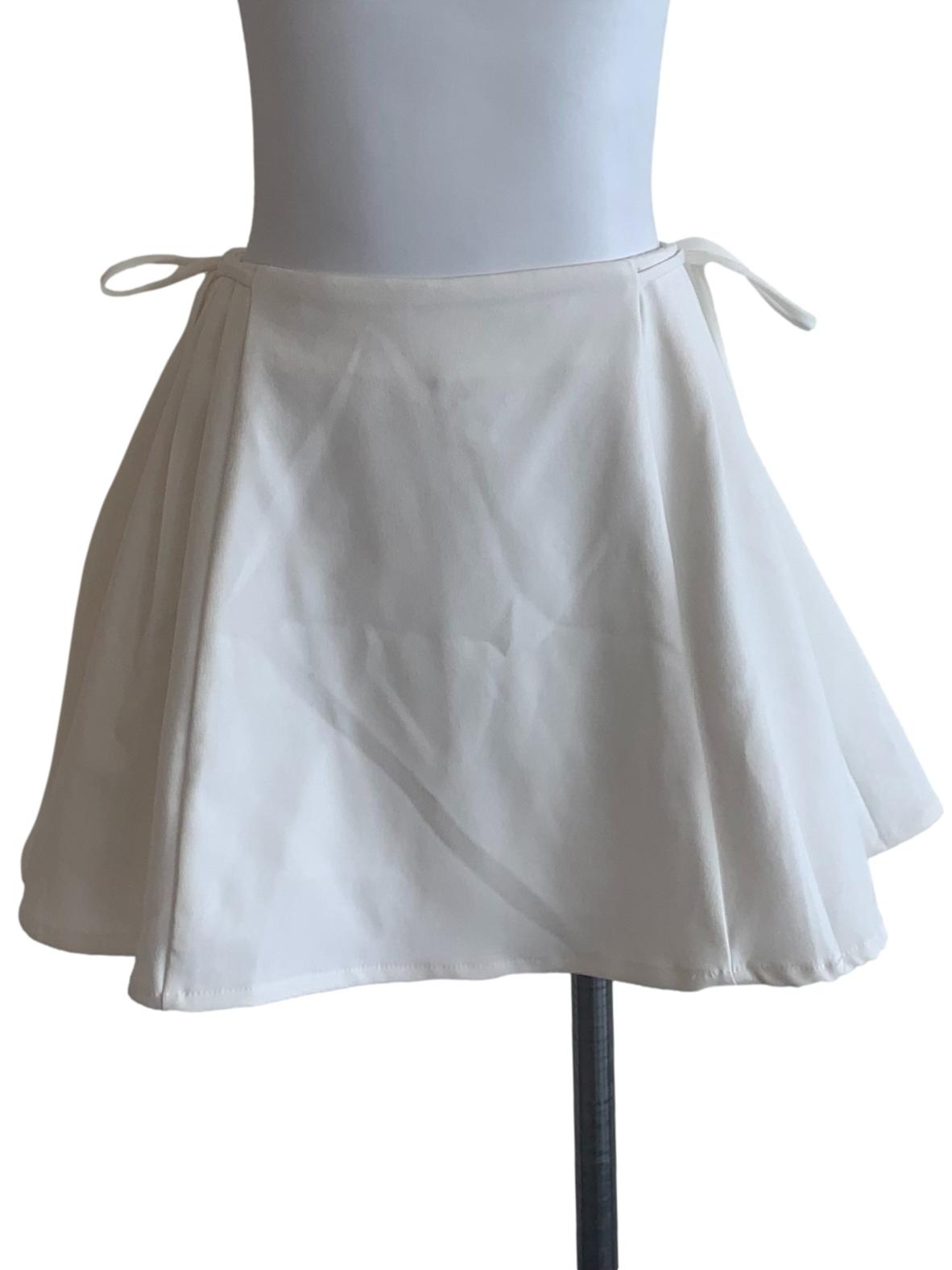 White Flip Mini Skirt