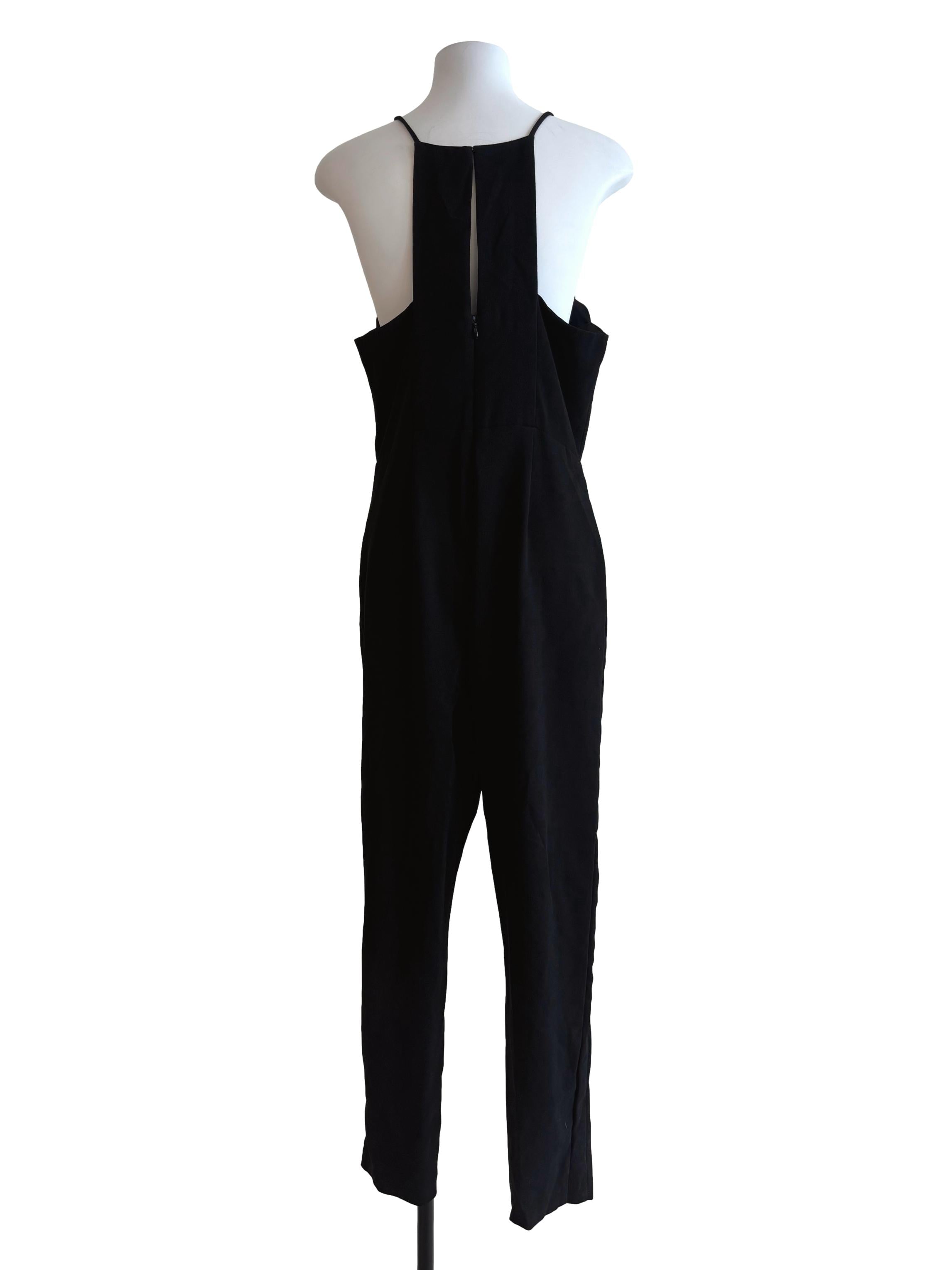 Slate Black Halter Slim Fit Jumpsuit