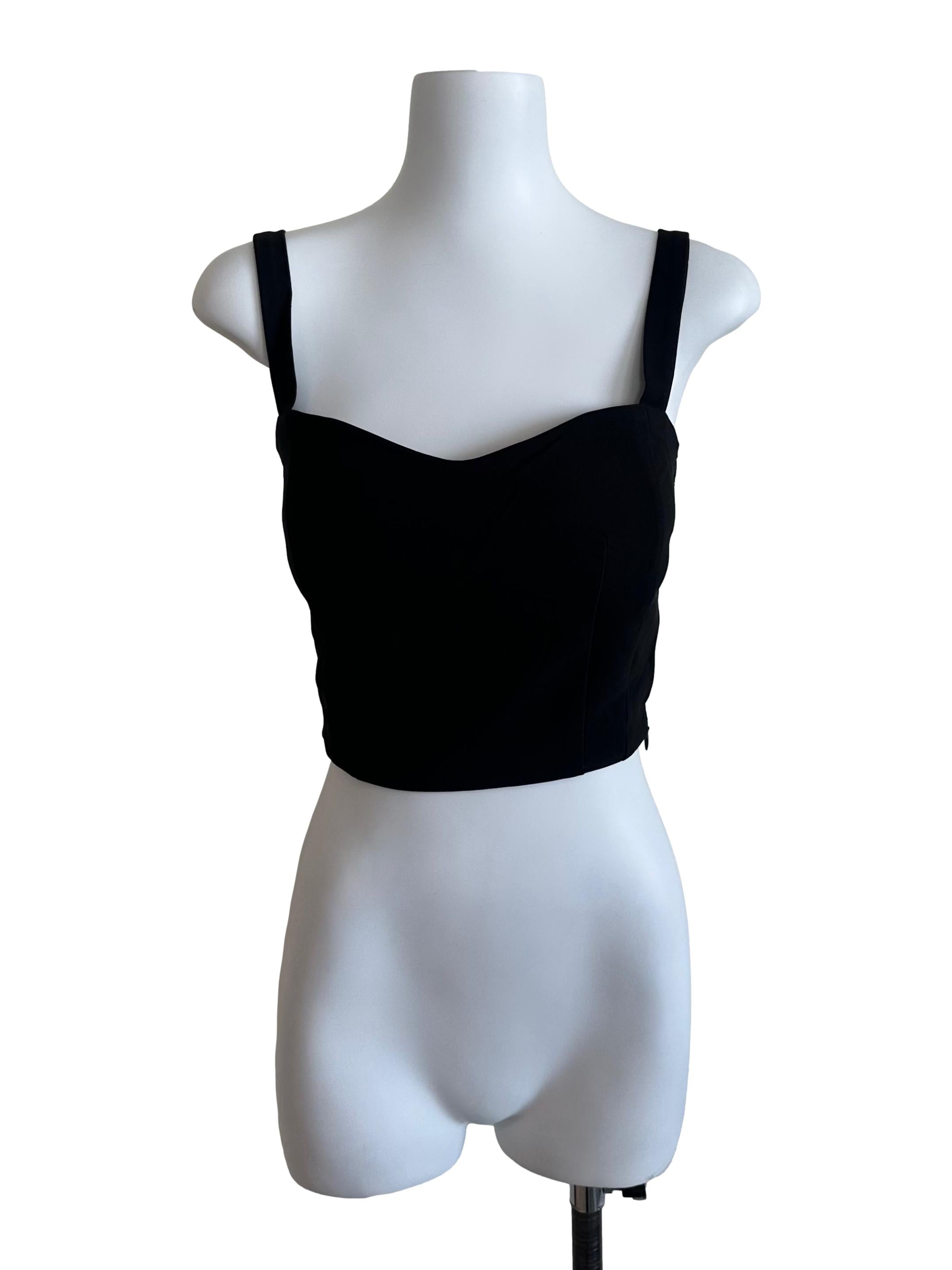 Raven Black Sweetheart Fitted Top