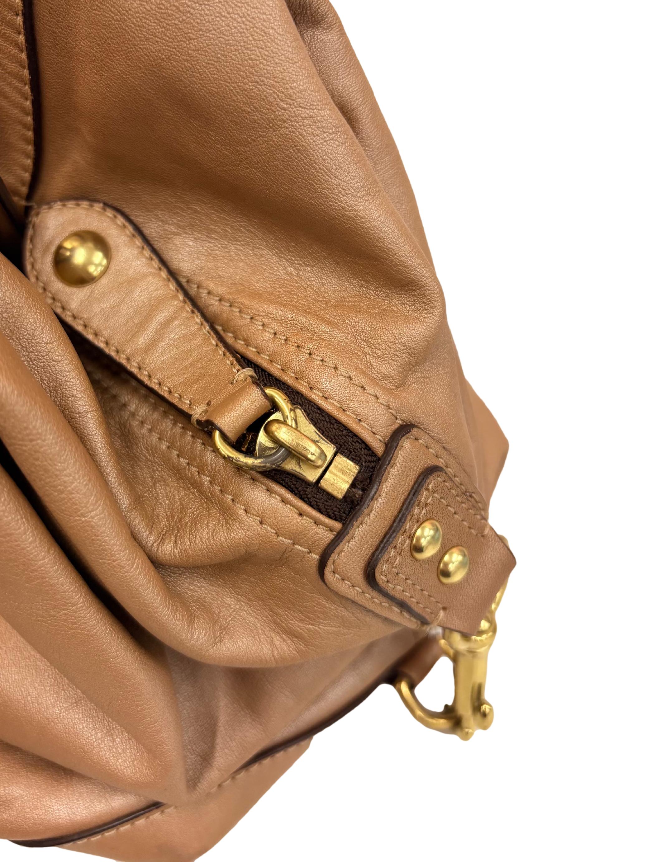 Tan Madison Sabrina Satchel Bag
