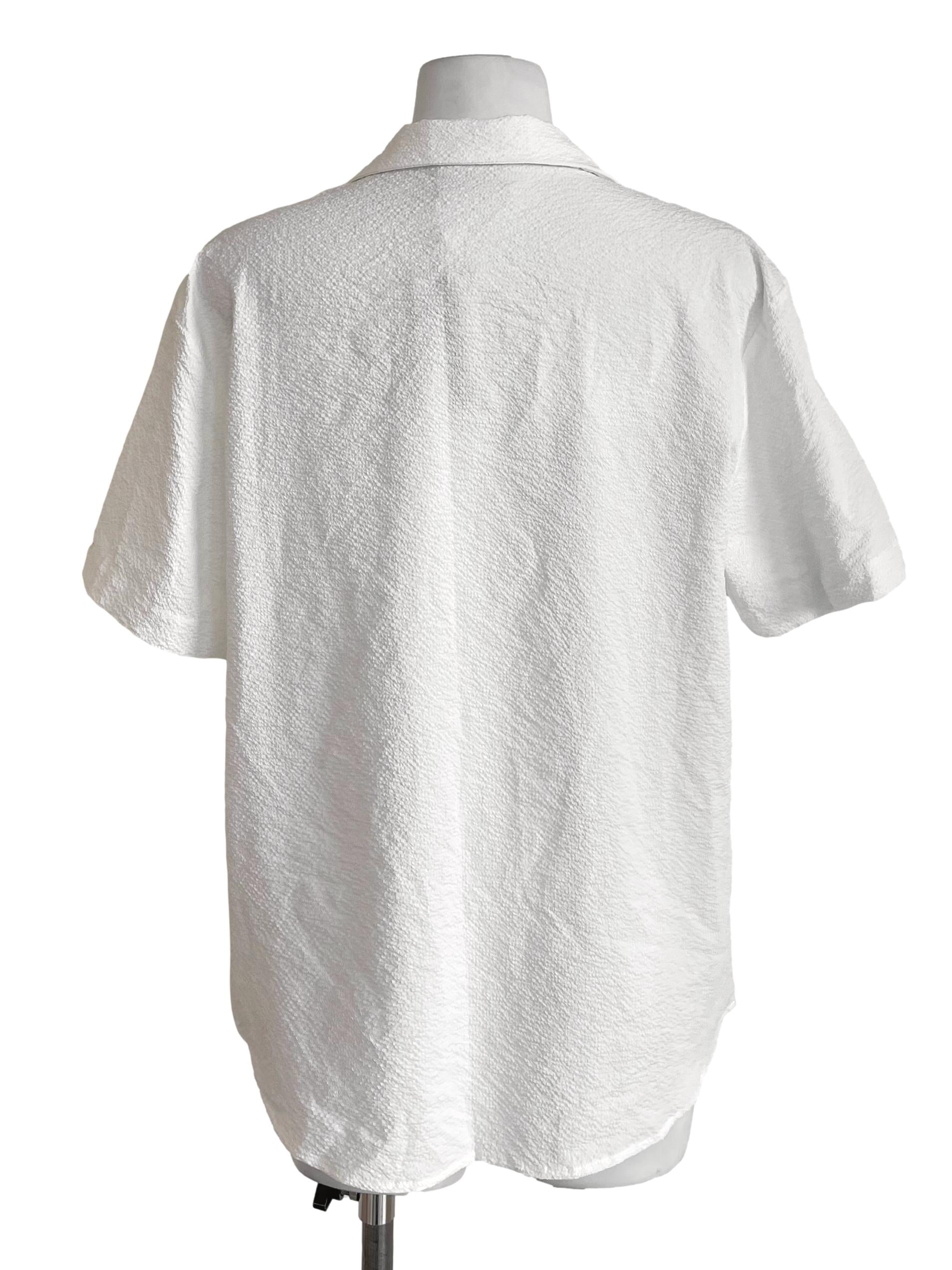 White Textured Cuba Shirt