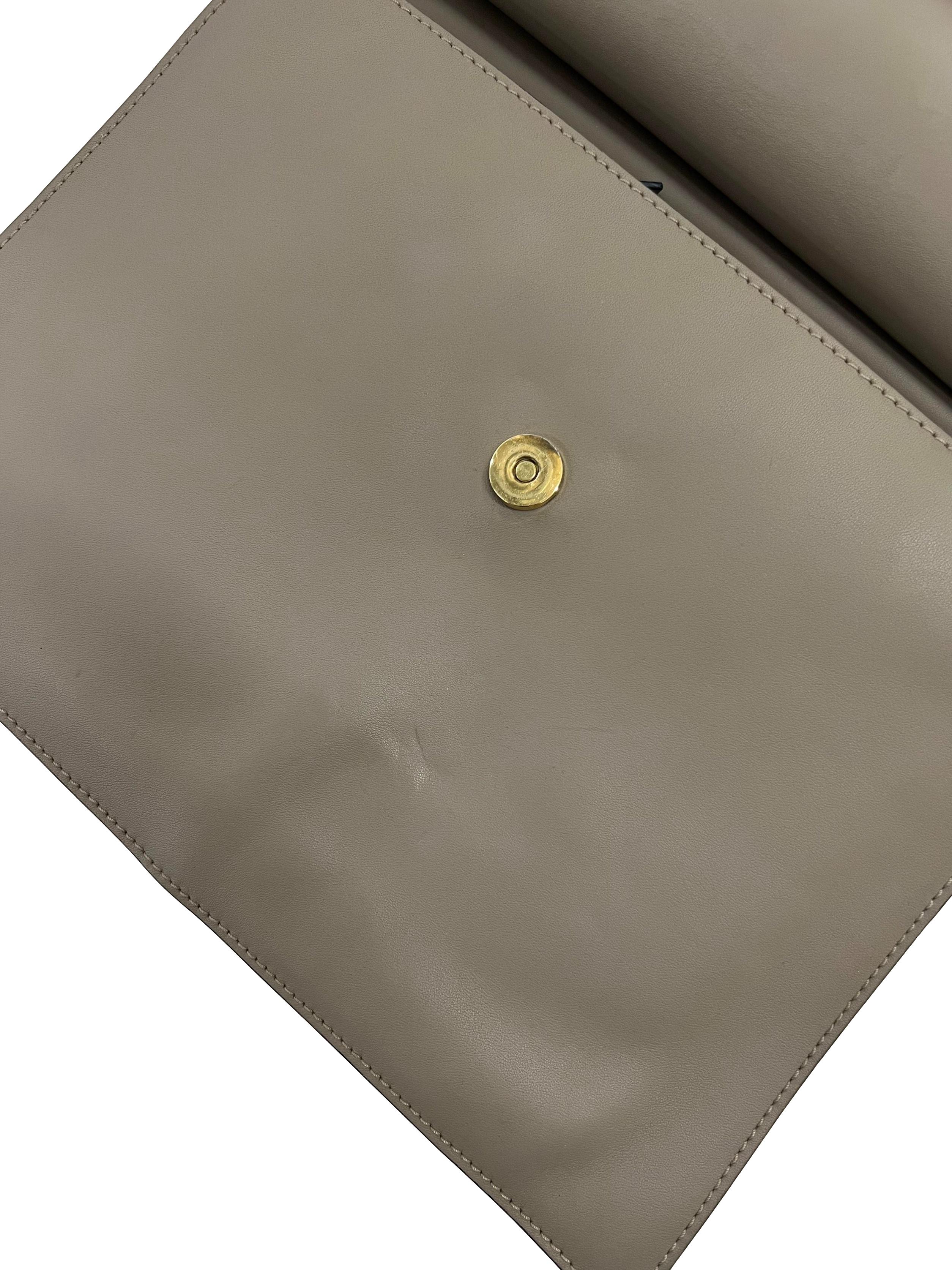 Grey Faye Leather Crossbody Bag
