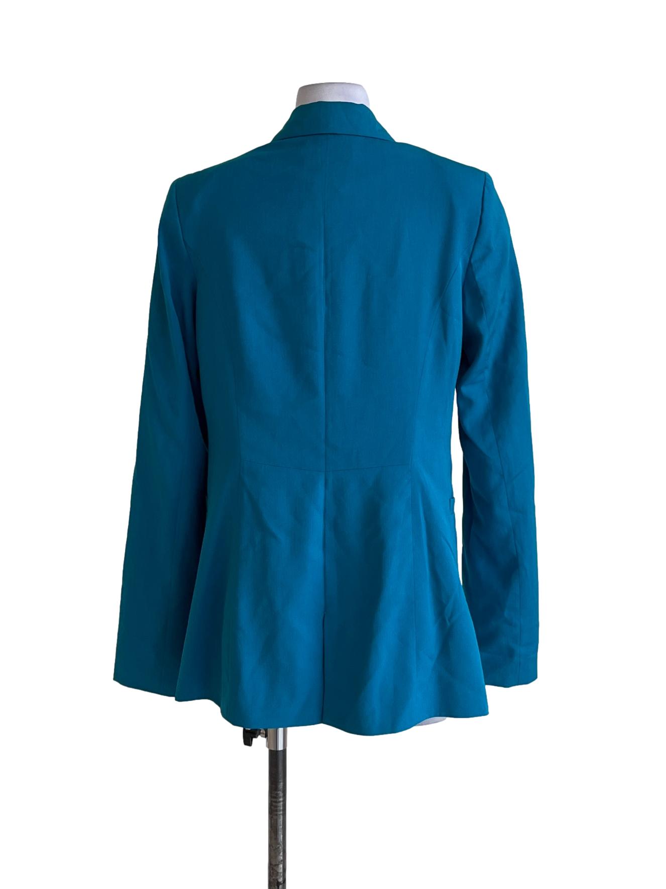 Teal Blue V-Neckline Blazer