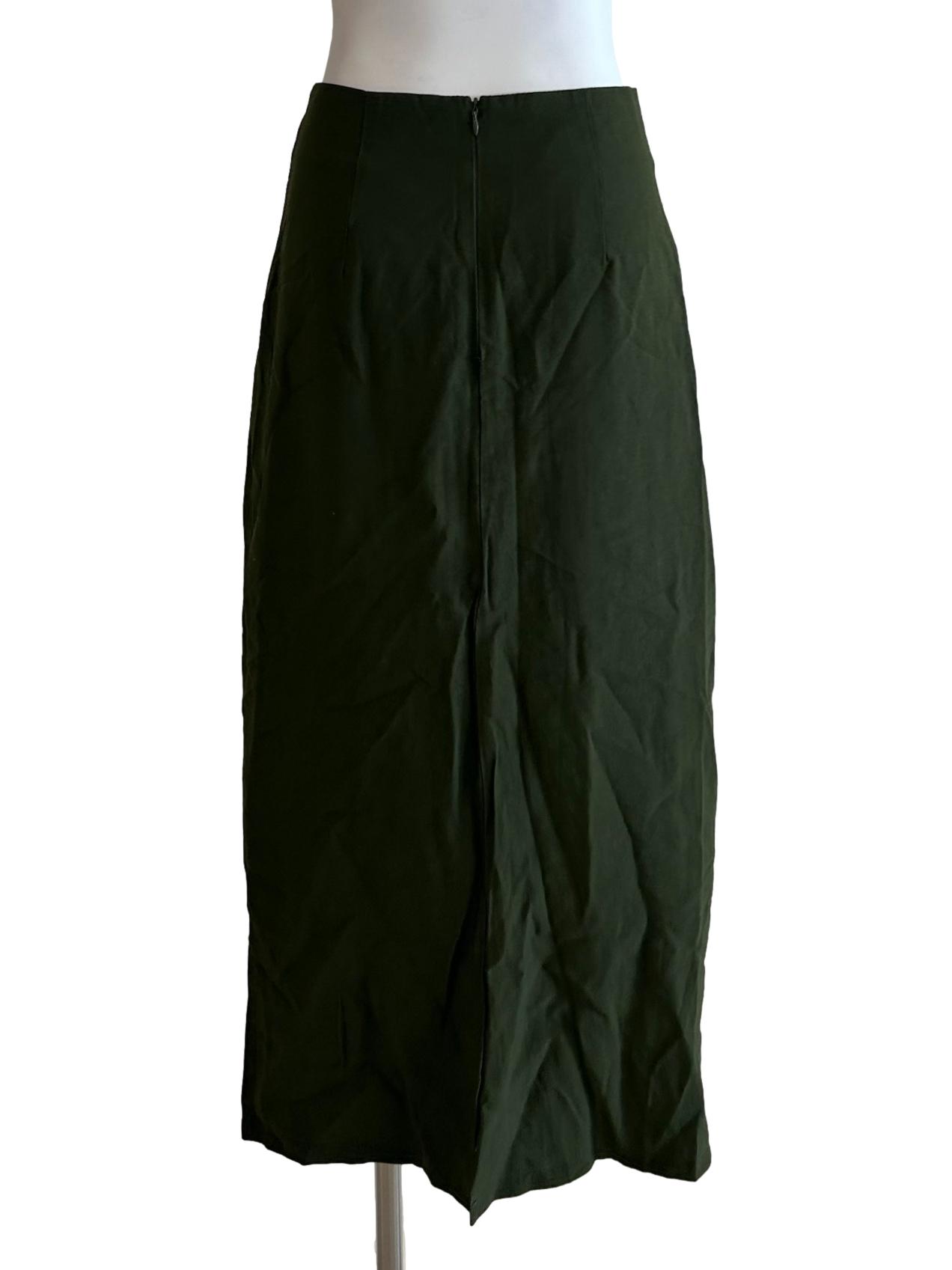 Seaweed Green A-Line Skirt