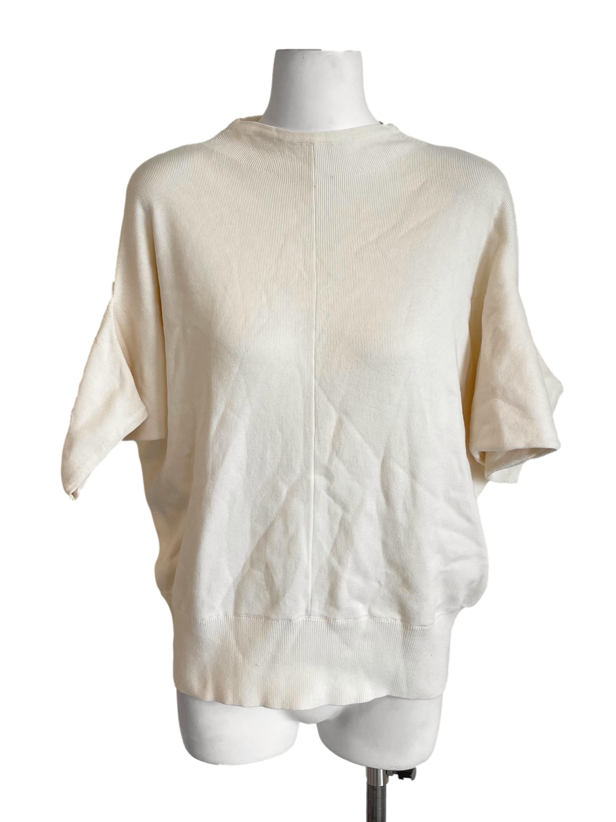 Cream Batwing Knit Top OSN