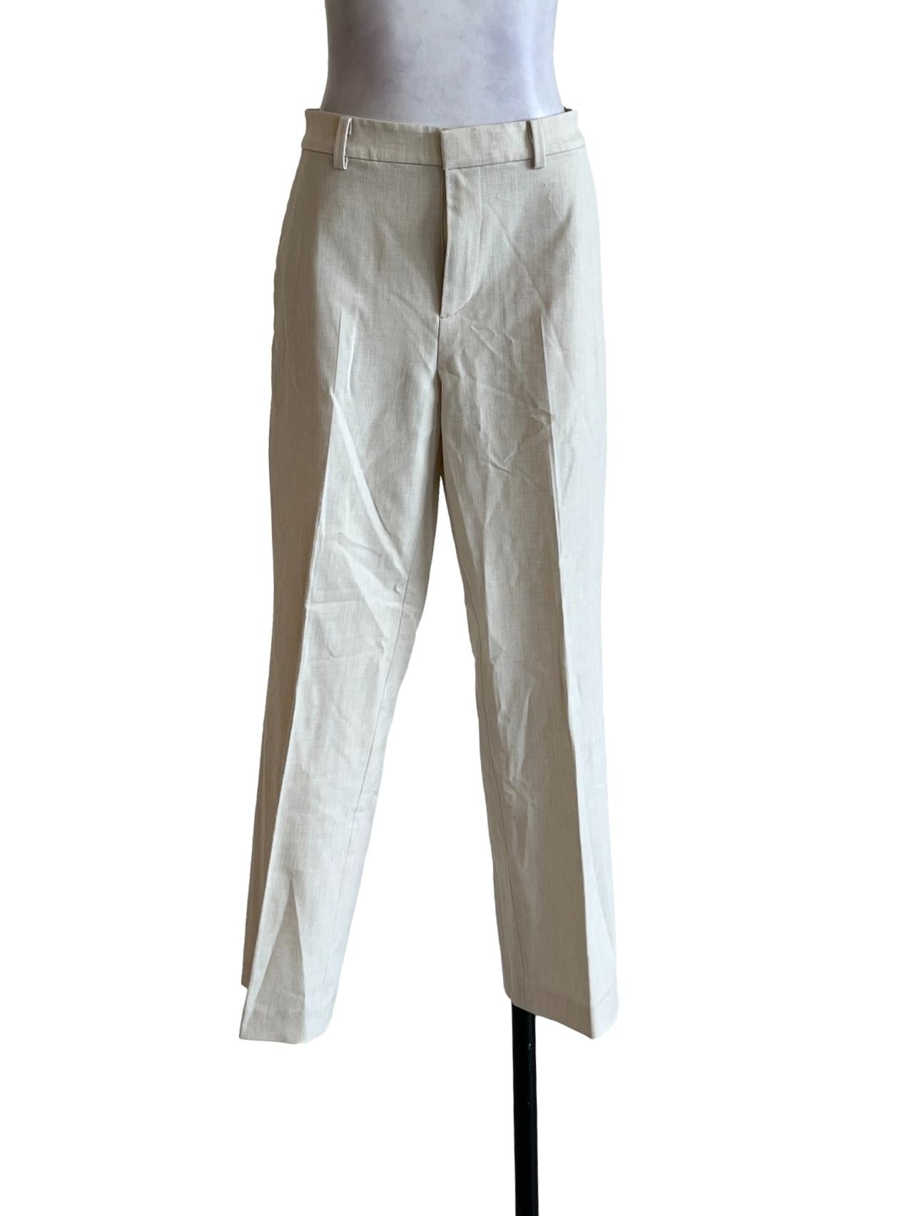 Khaki Straight Slack Pants