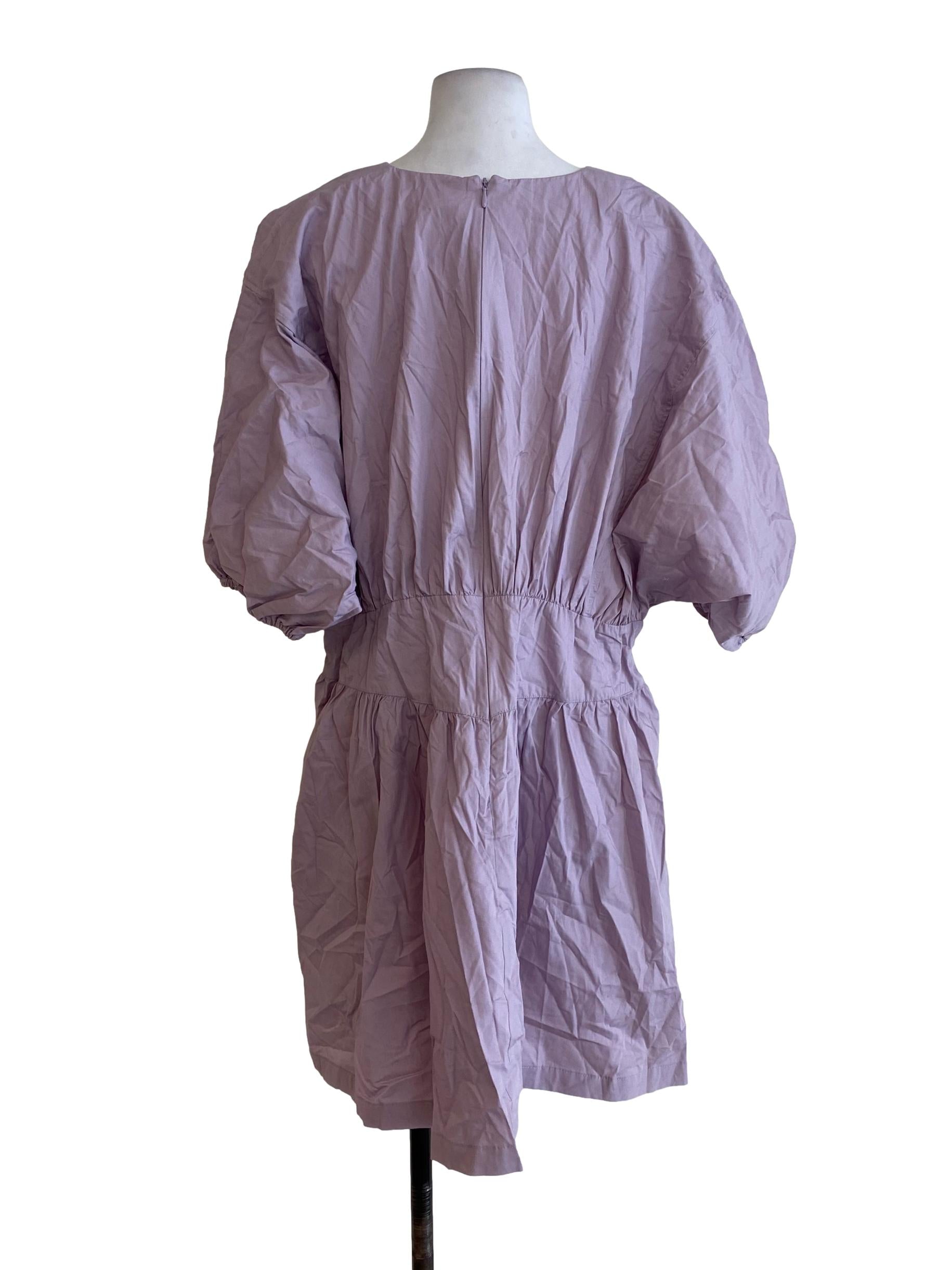 Purple Blouson Dress