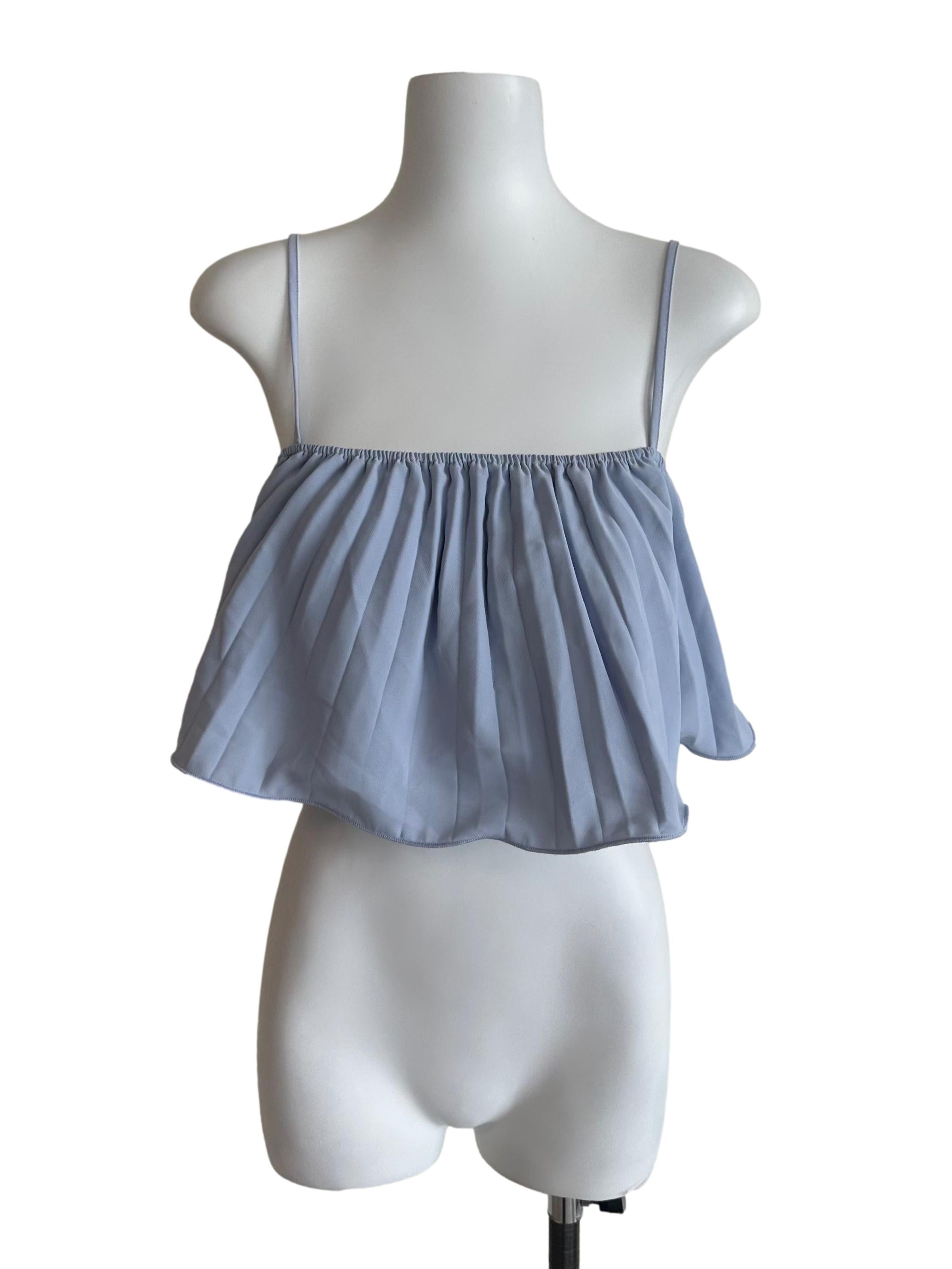 Light Blue Babydoll Top