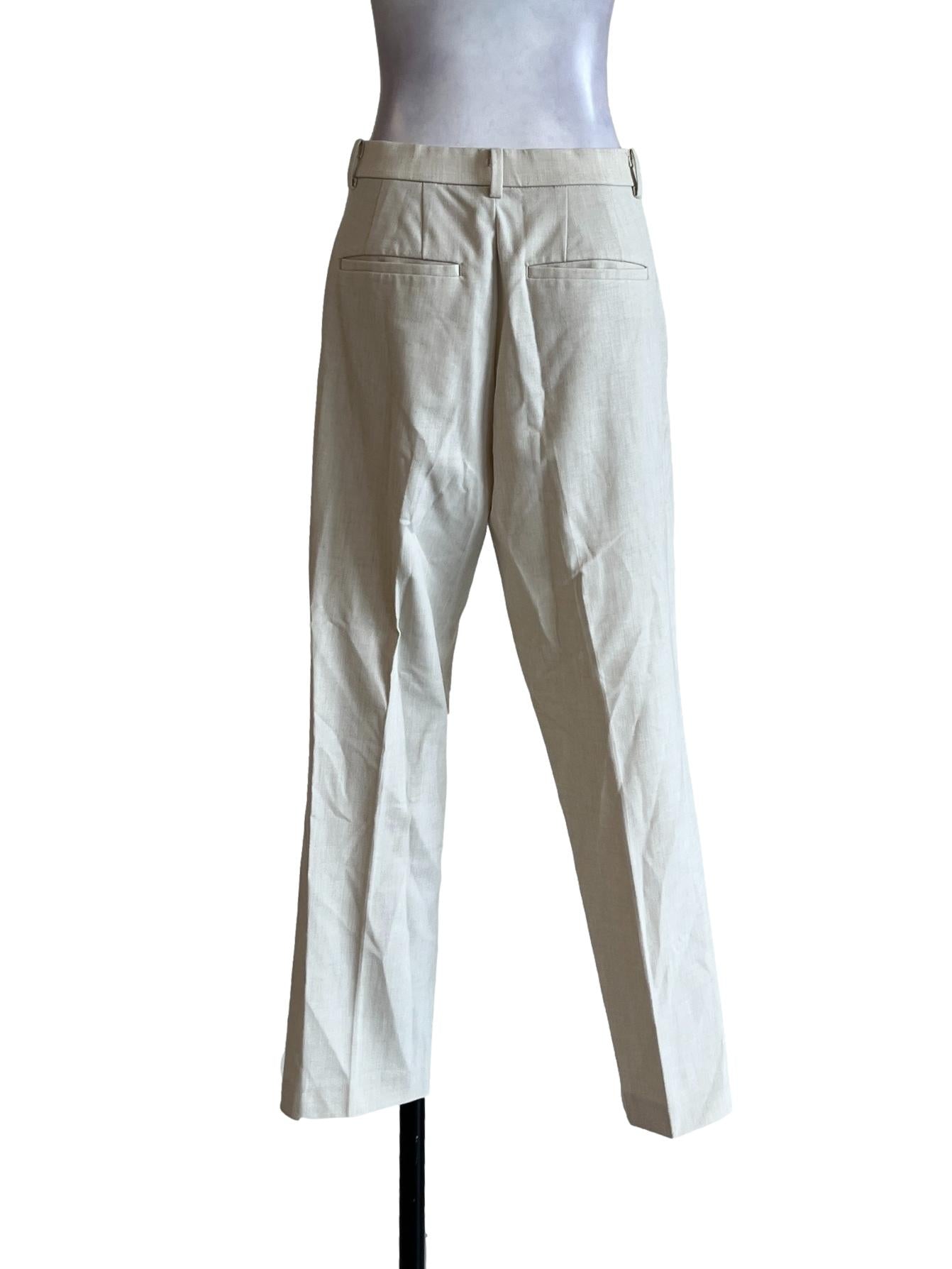 Khaki Straight Slack Pants