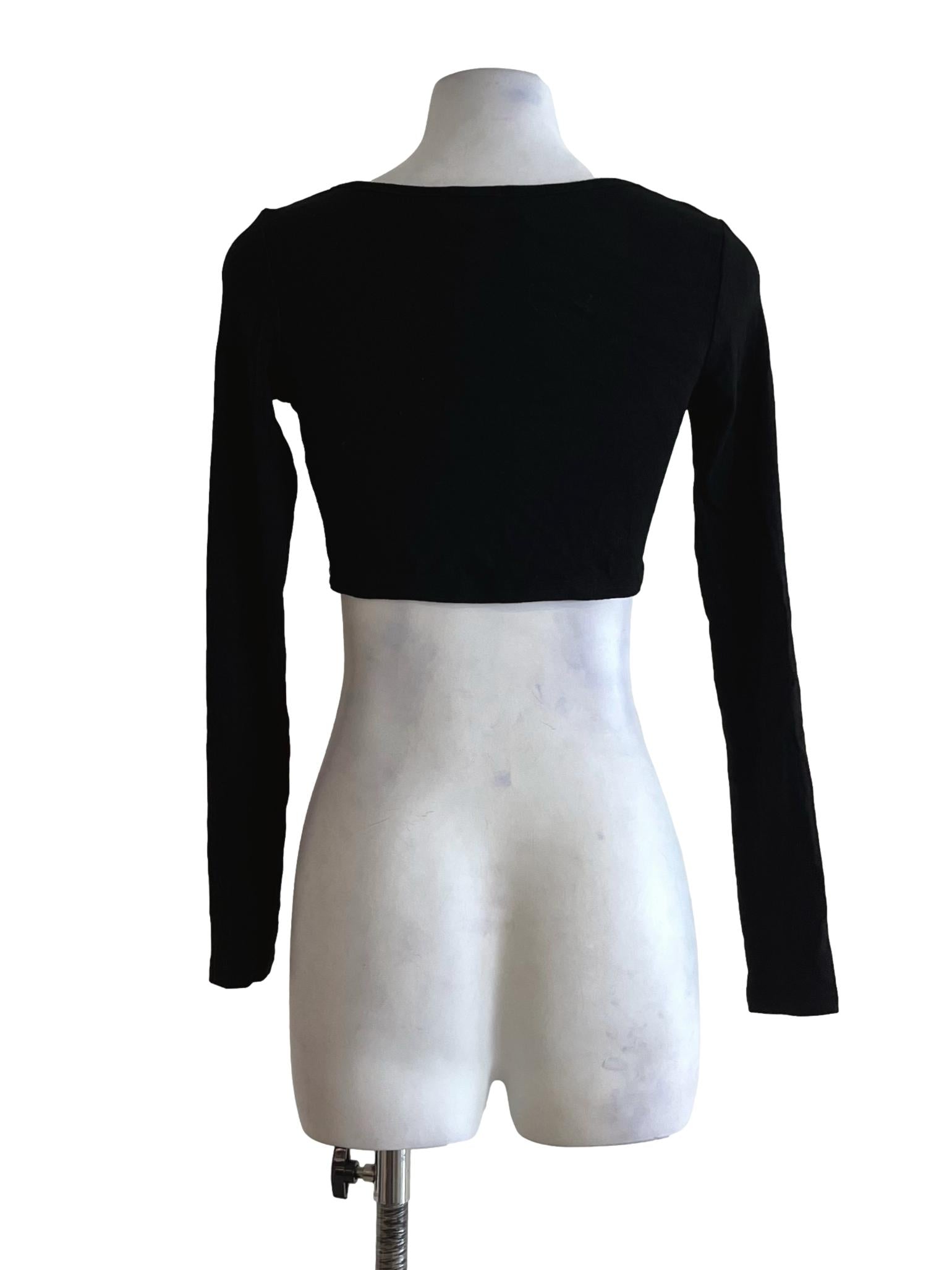 Black Scoop Neckline Blouse YHF