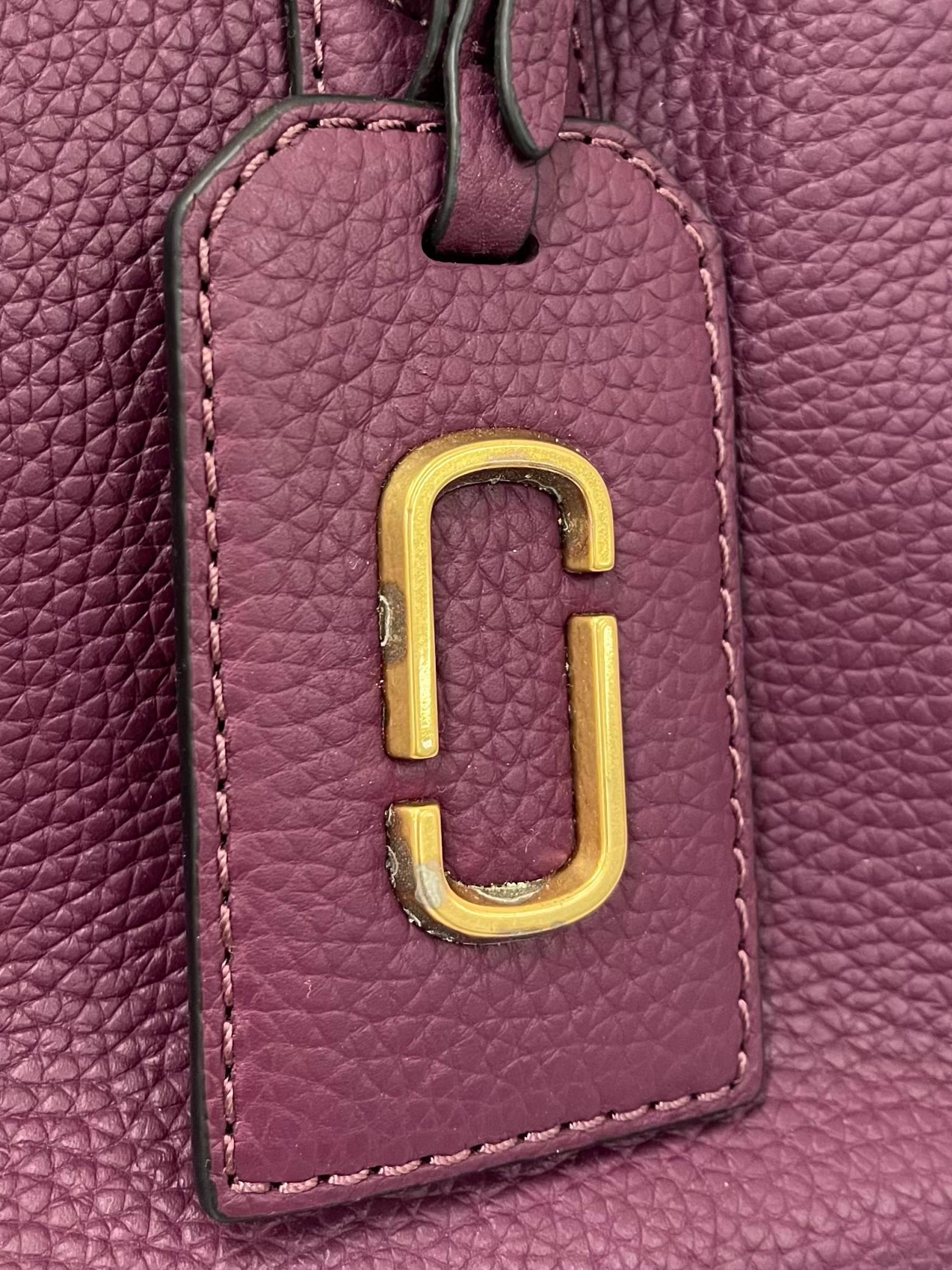 Maroon Leather Gotham Small Bauletto Handbag With Detachable Straps CSN