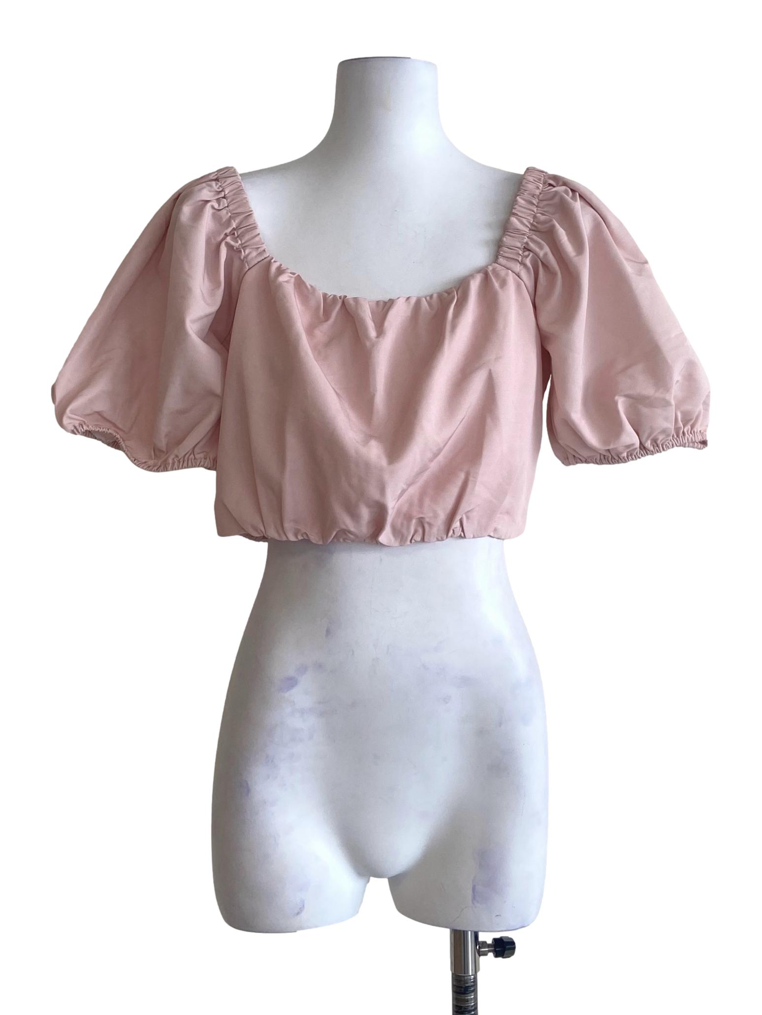 Lemonade Pink Square Neck Crop Top TCL