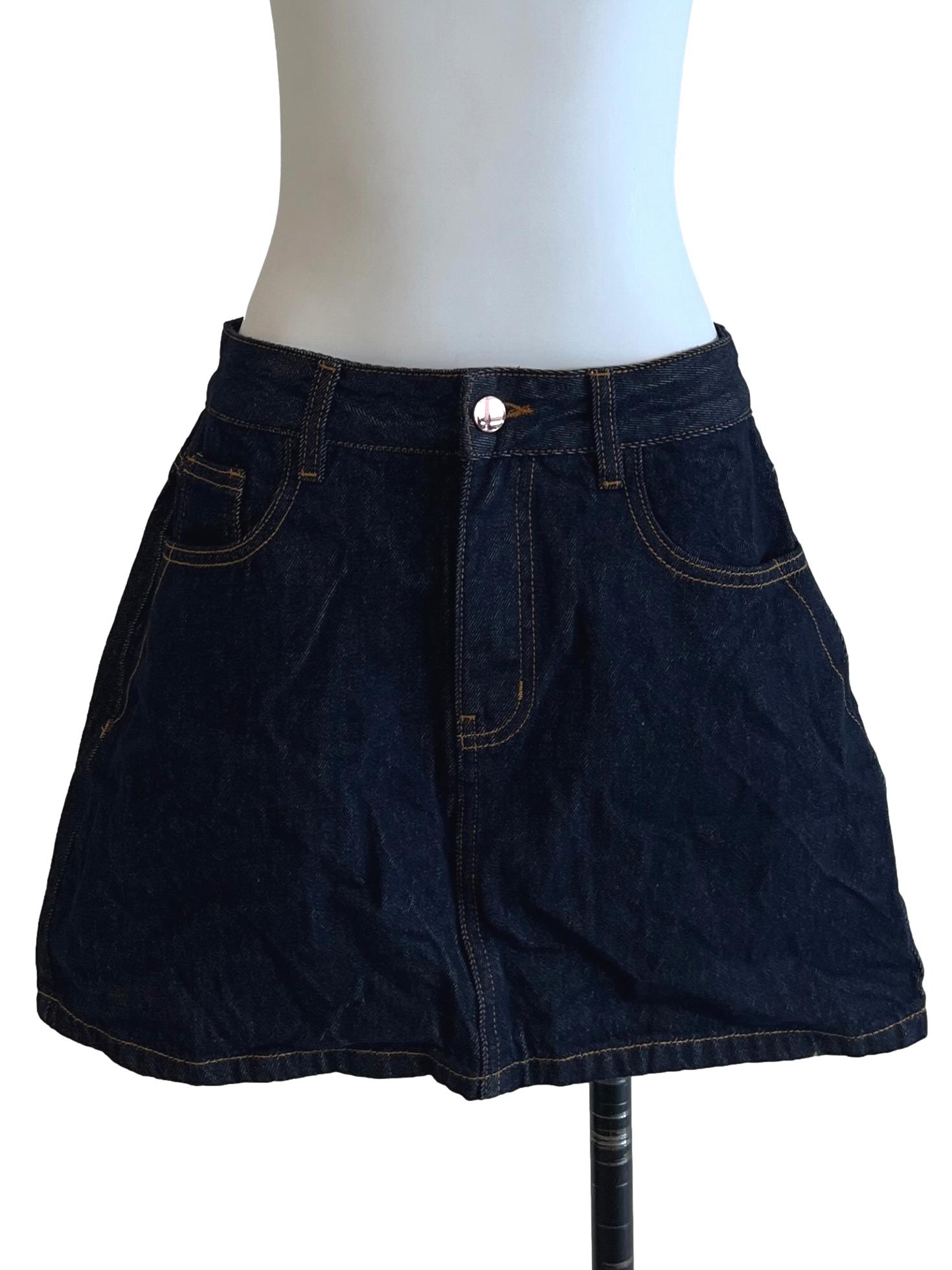 Dark Denim Blue Skorts