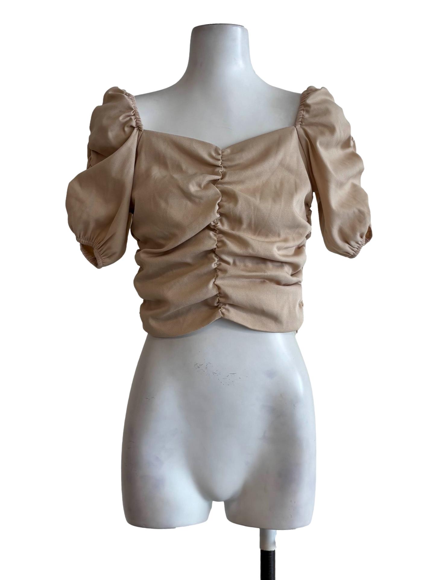 Champagne Smocked Baby Doll Top