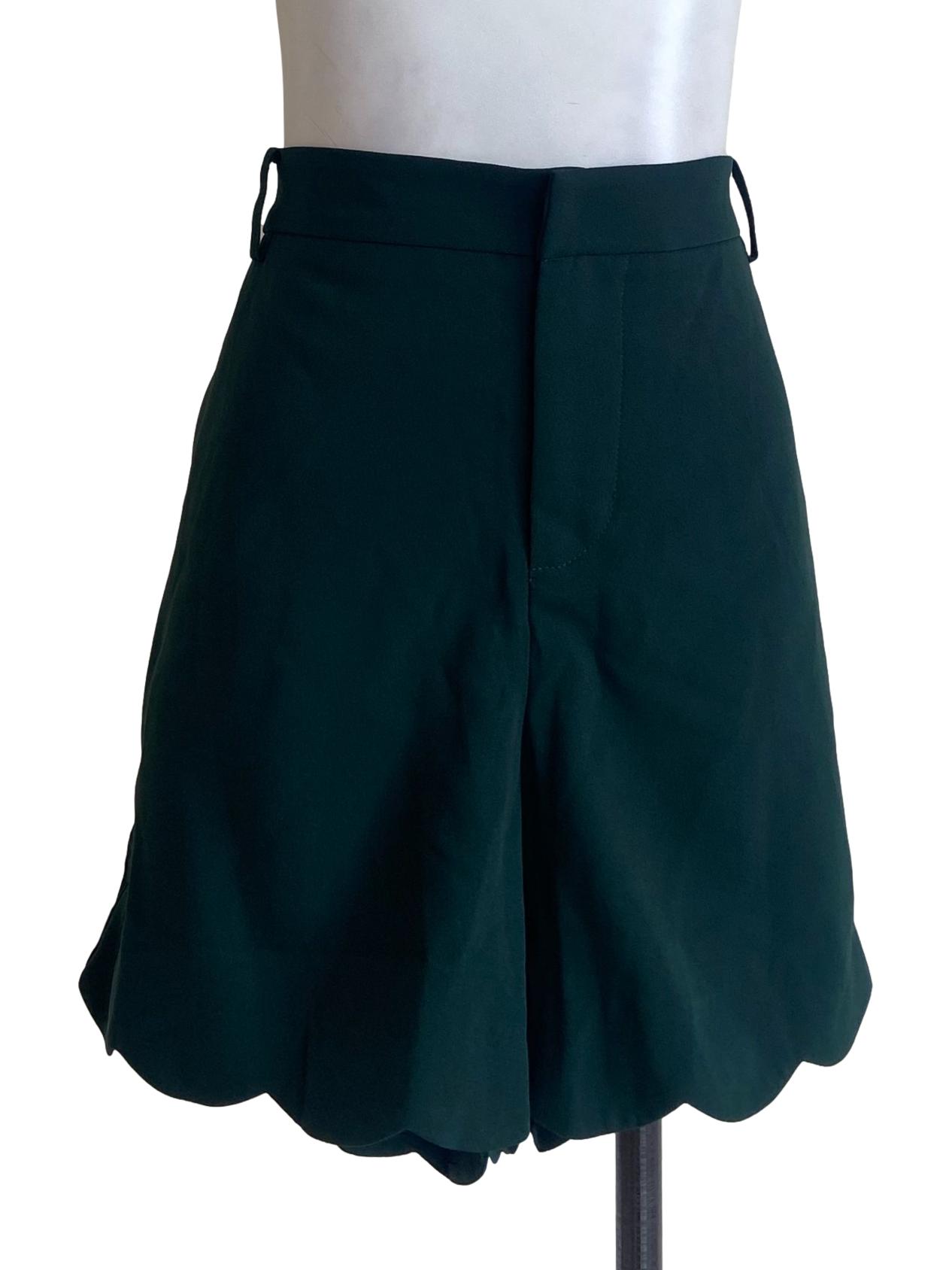 Emerald Green Twill Short Pants