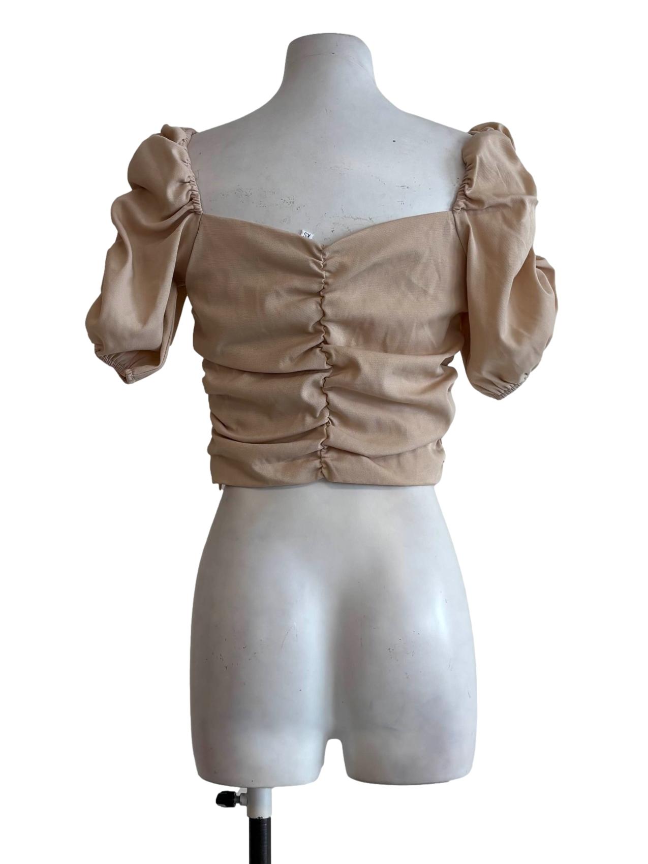 Champagne Smocked Baby Doll Top