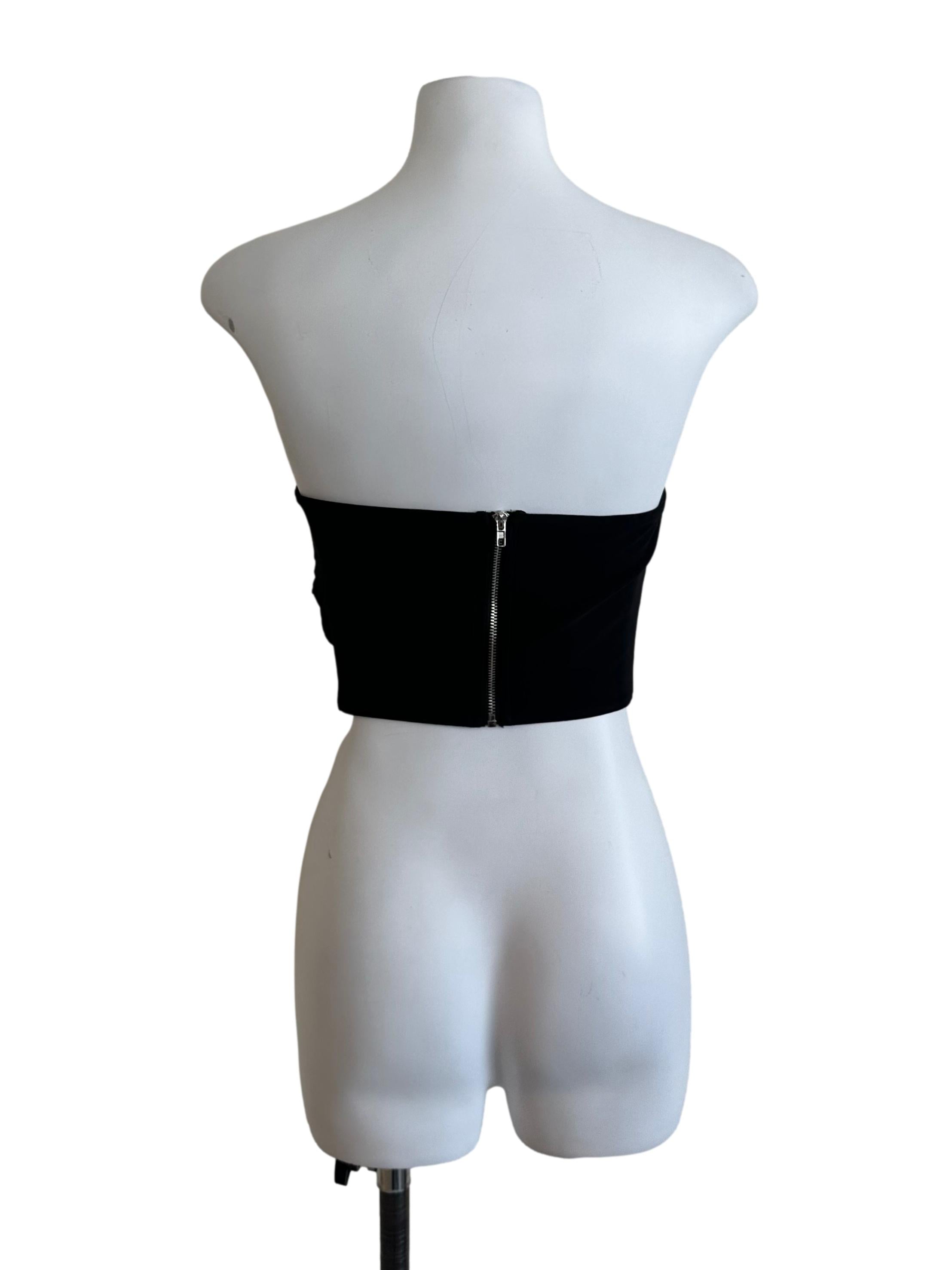 Raven Black Mesh Net Tube Top