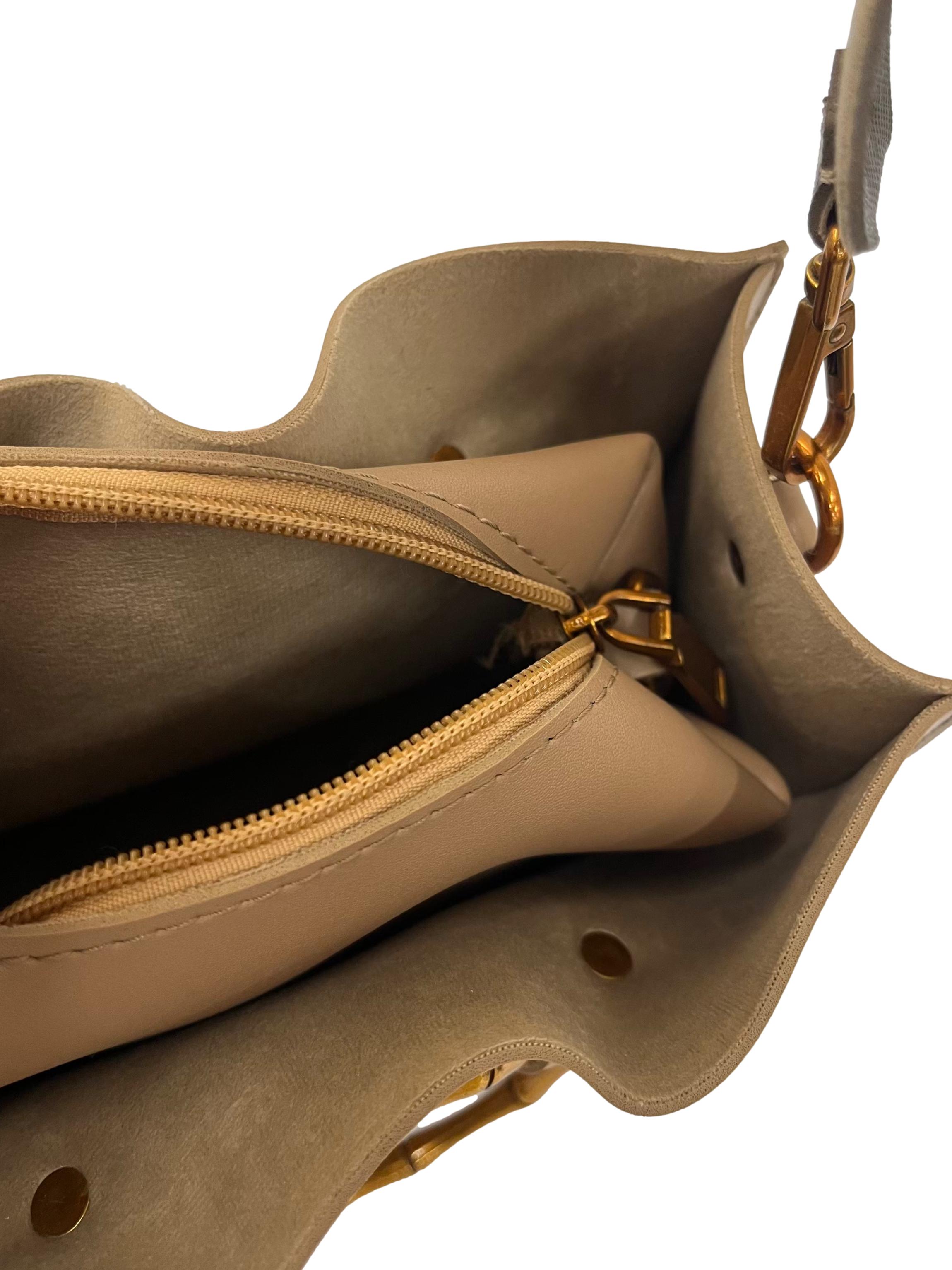 Beige PU Leather Crossbody Bag CSN