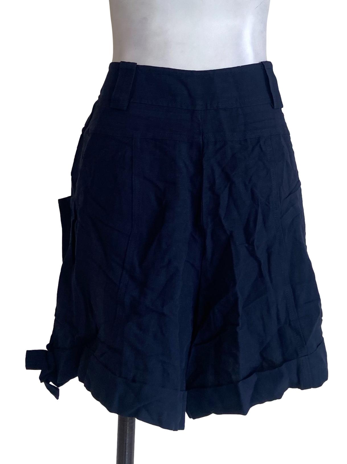 Navy Blue Twill Front Pocket Short Pants