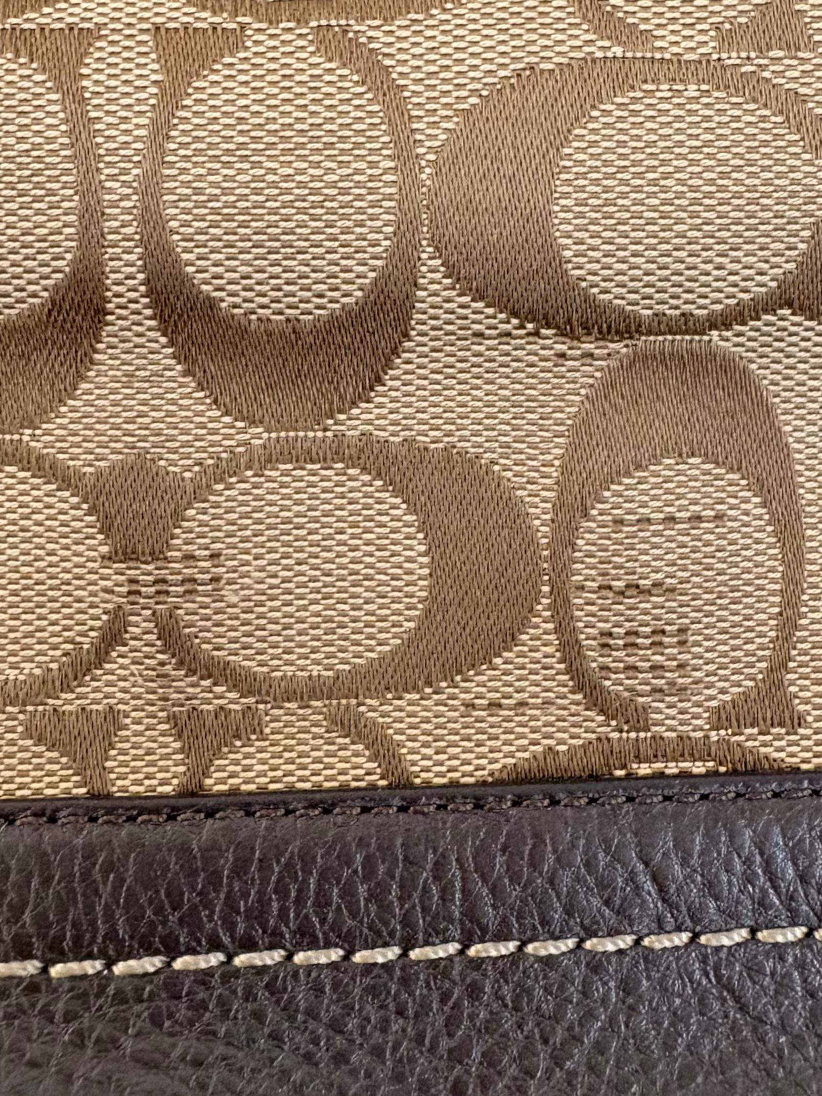 Brown Monogram Leather Base Park Carrie Tote Bag