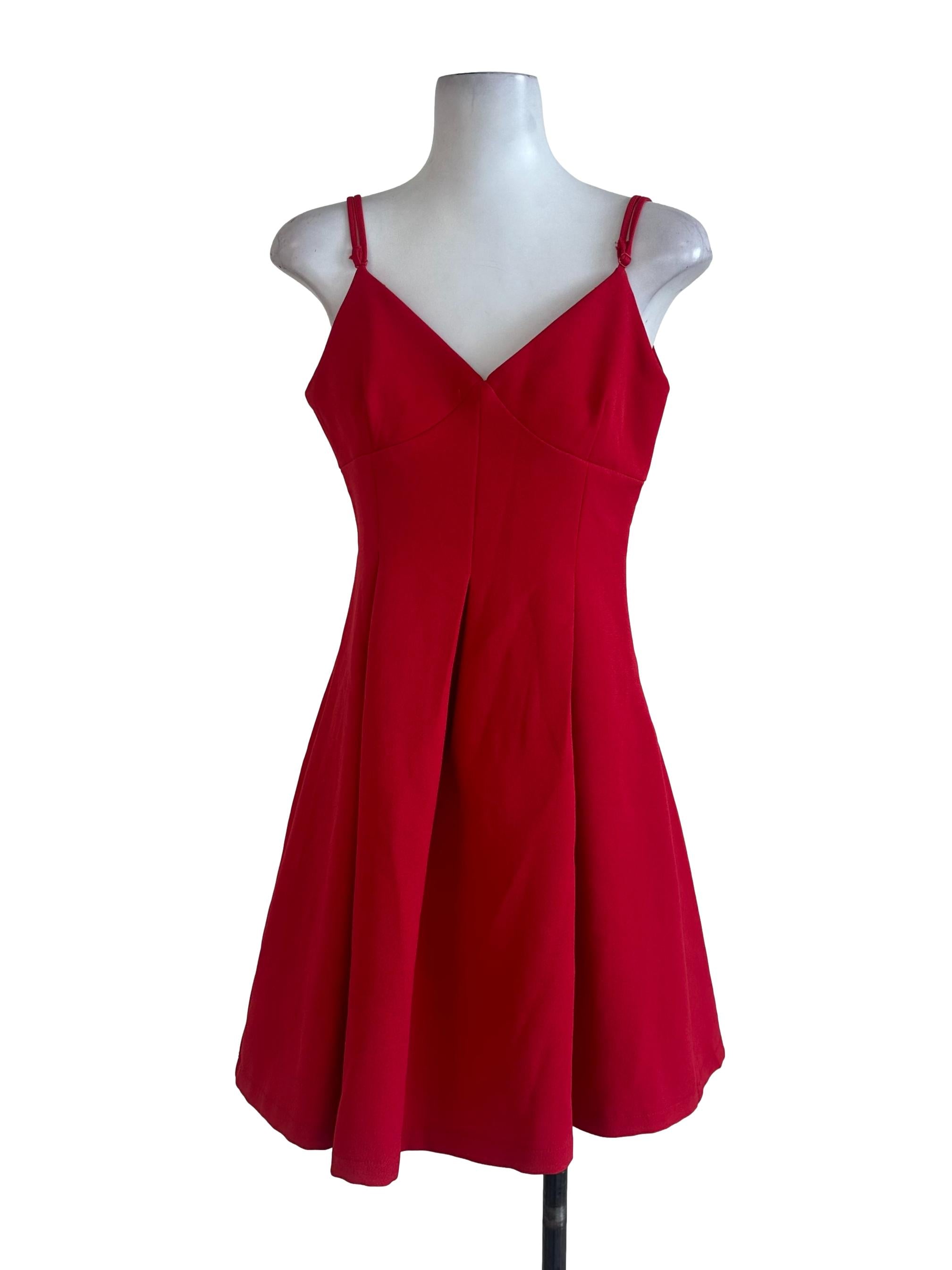 Sashay Red Plain Dress