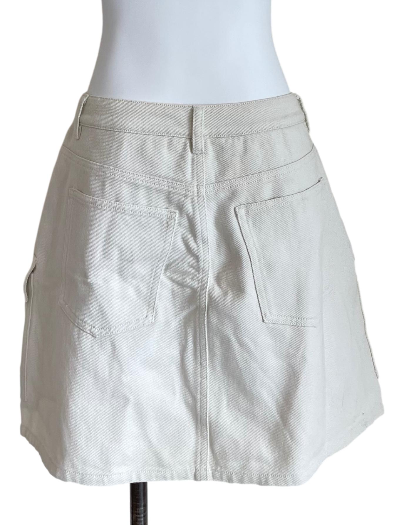 Alabaster Cargo A-Line Jean Skirt