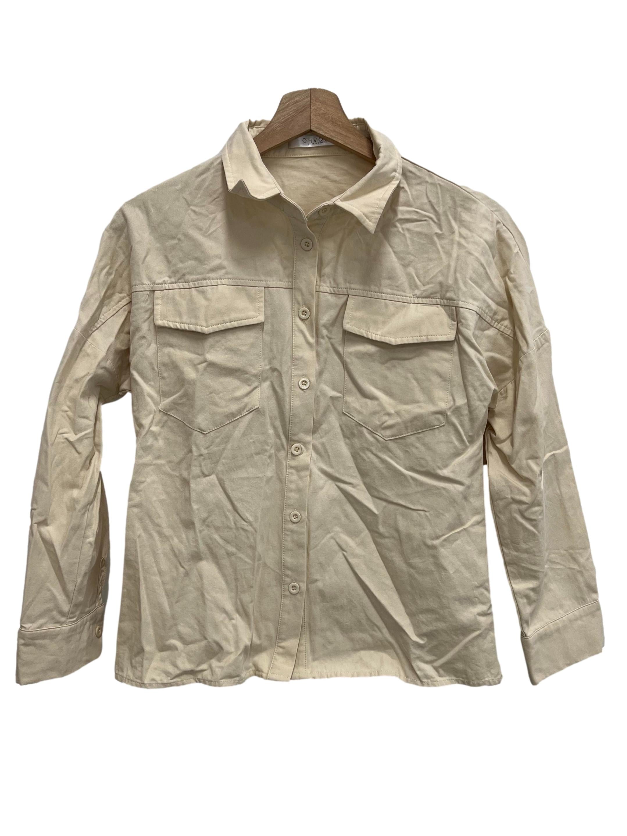 Ohvola Beige Button Down Collared Shirt