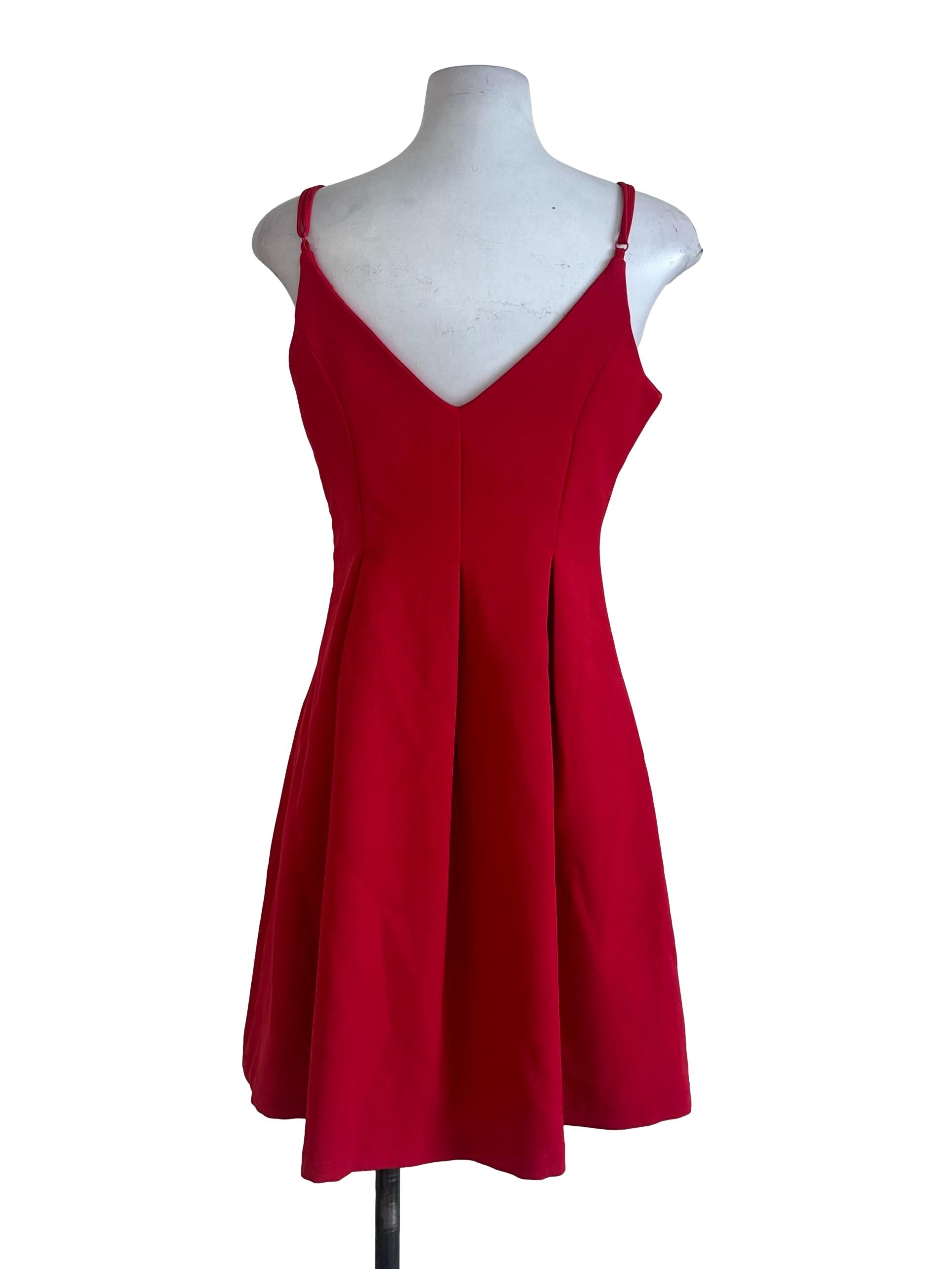 Sashay Red Plain Dress