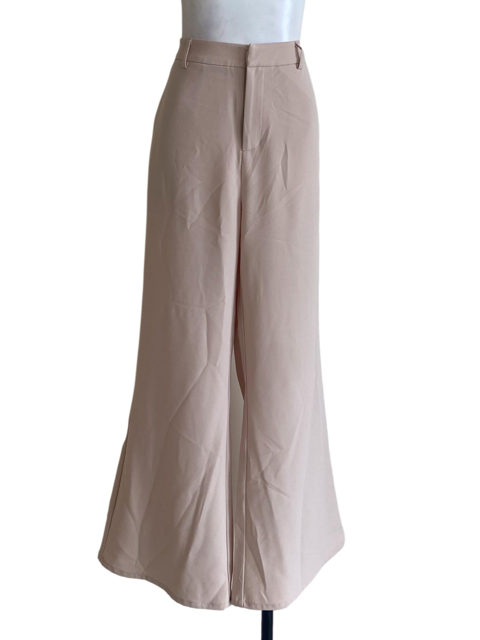 Lace Beige Twill Formal Pants LB