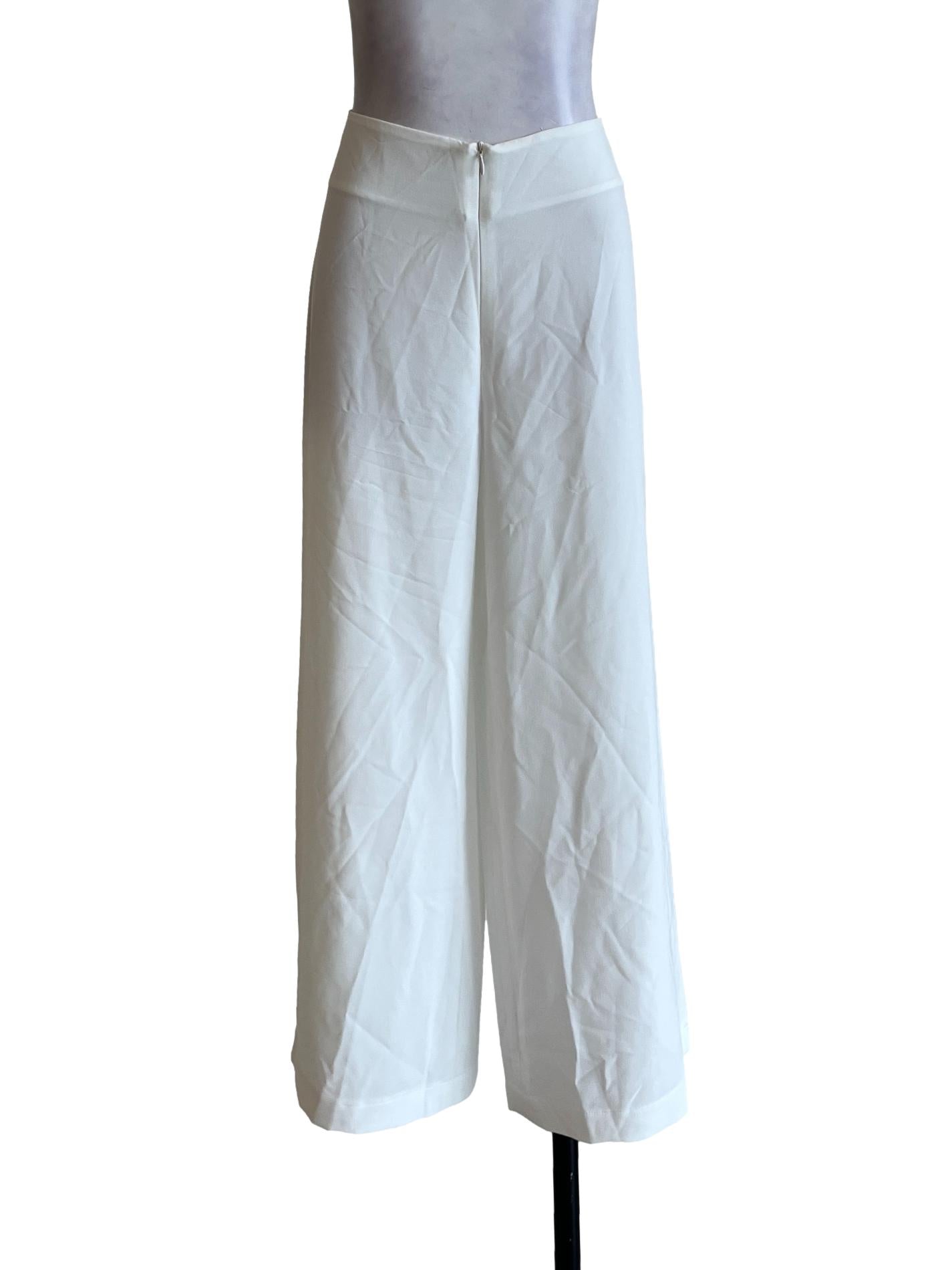 Pearl White Wide Straight Pants