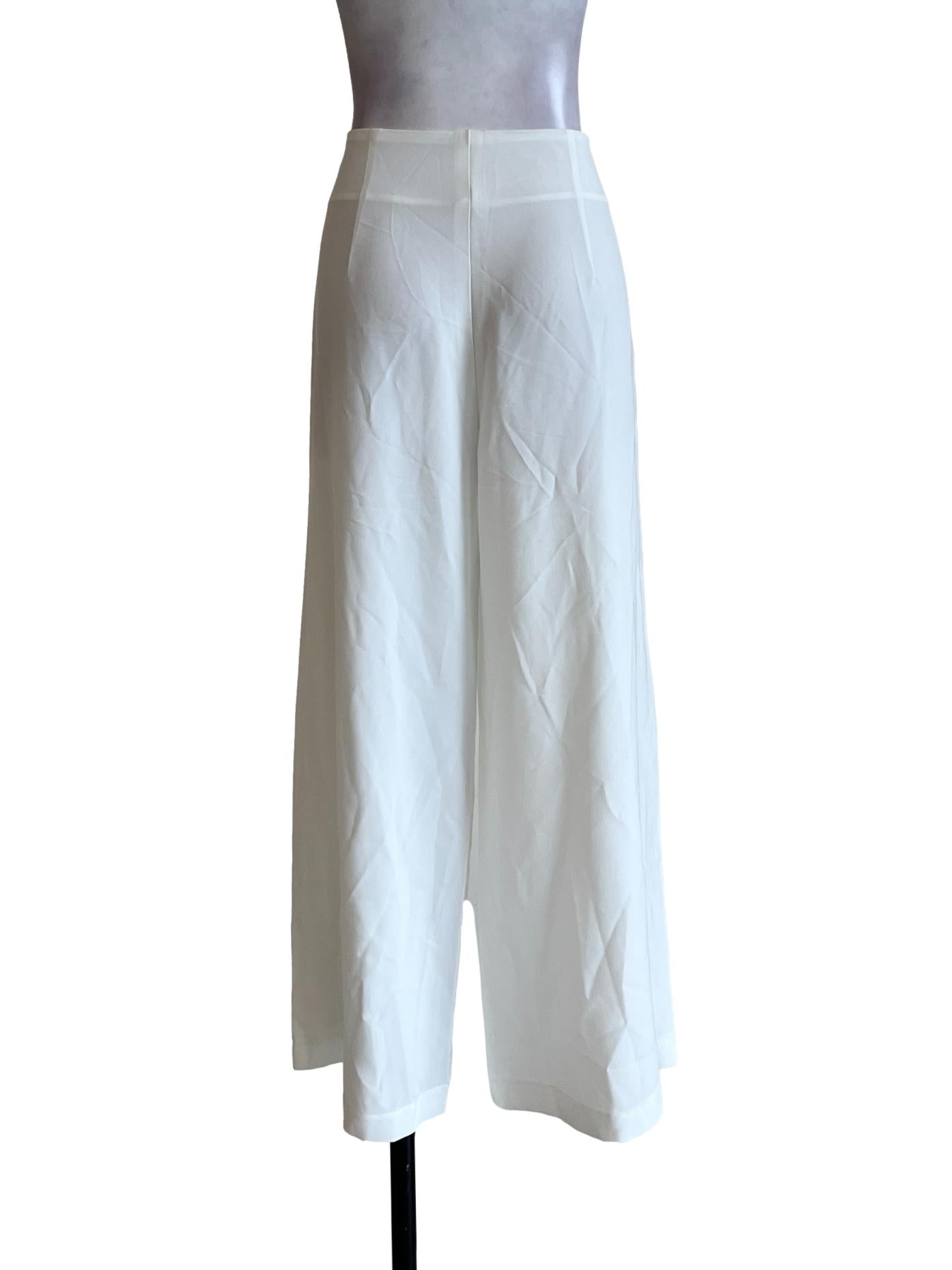 Pearl White Wide Straight Pants